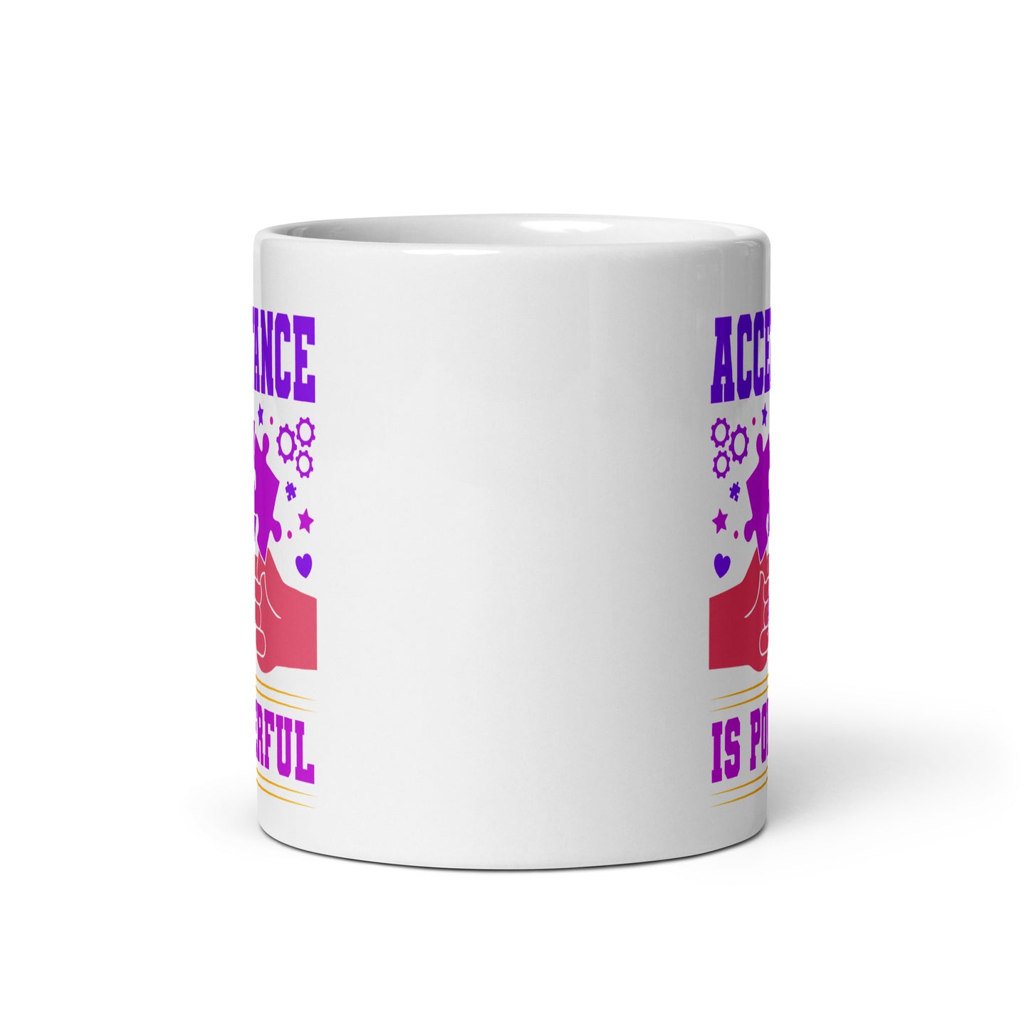Autism Acceptance is Power Ceramic Coffee Mug