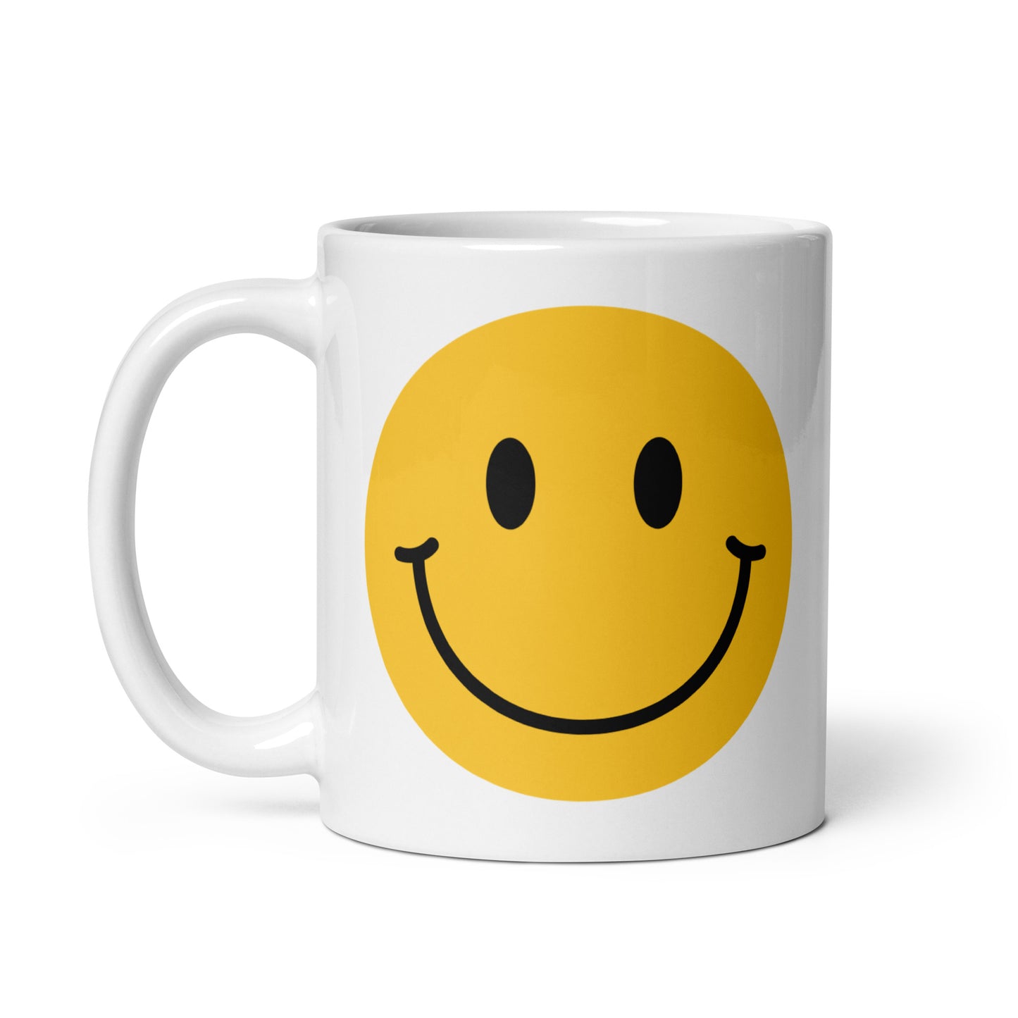 Smiley Face White Ceramic Coffee Mug