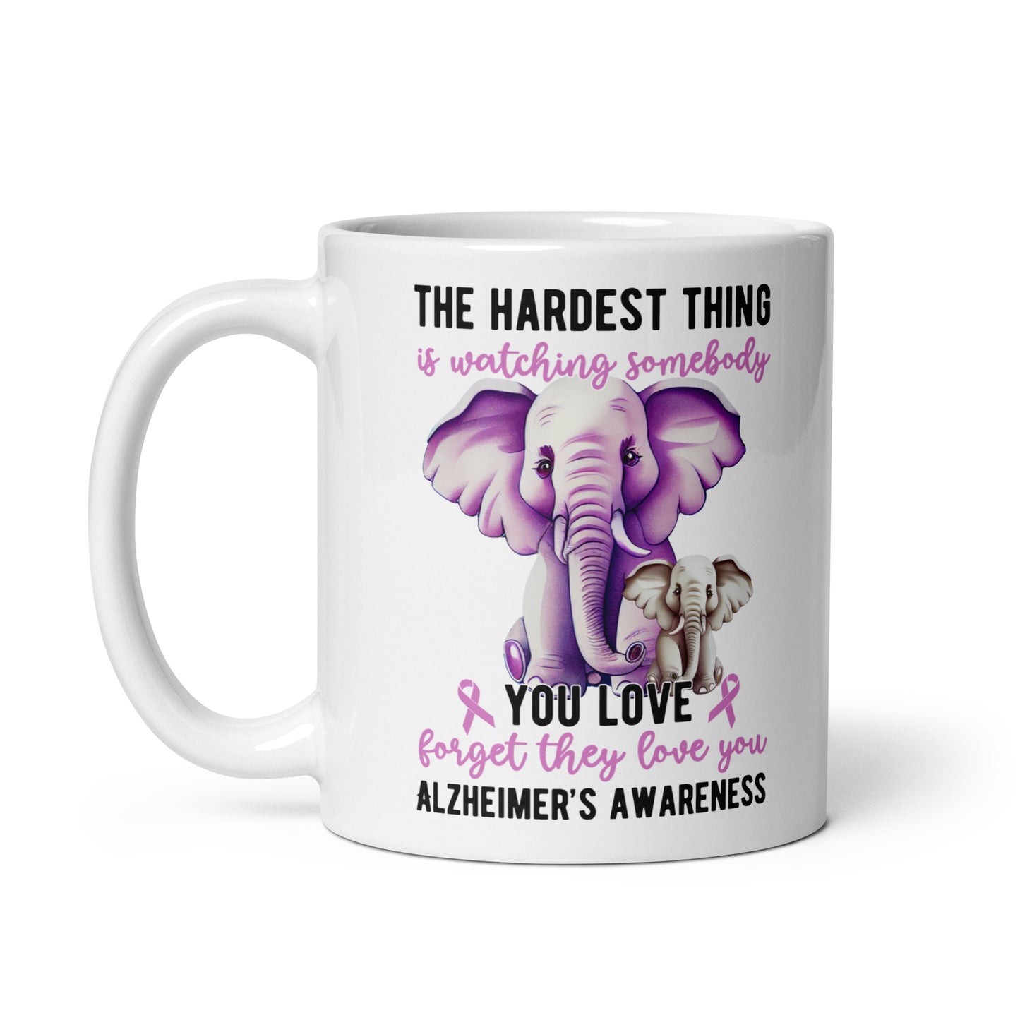 The Hardest Thing Alzheimer's Awareness Ceramic Coffee Mug