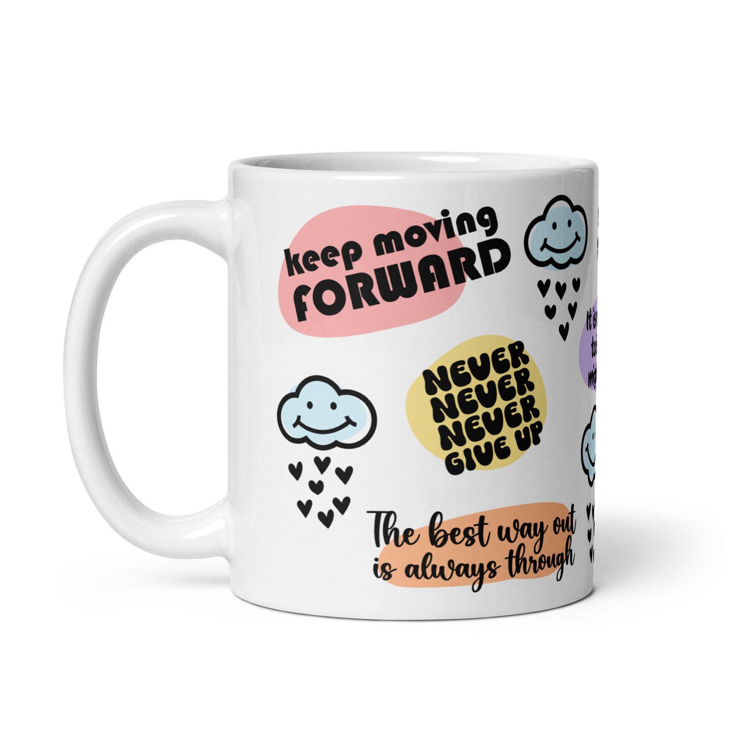 Never Give Up Self Care Awareness Ceramic Coffee Mug