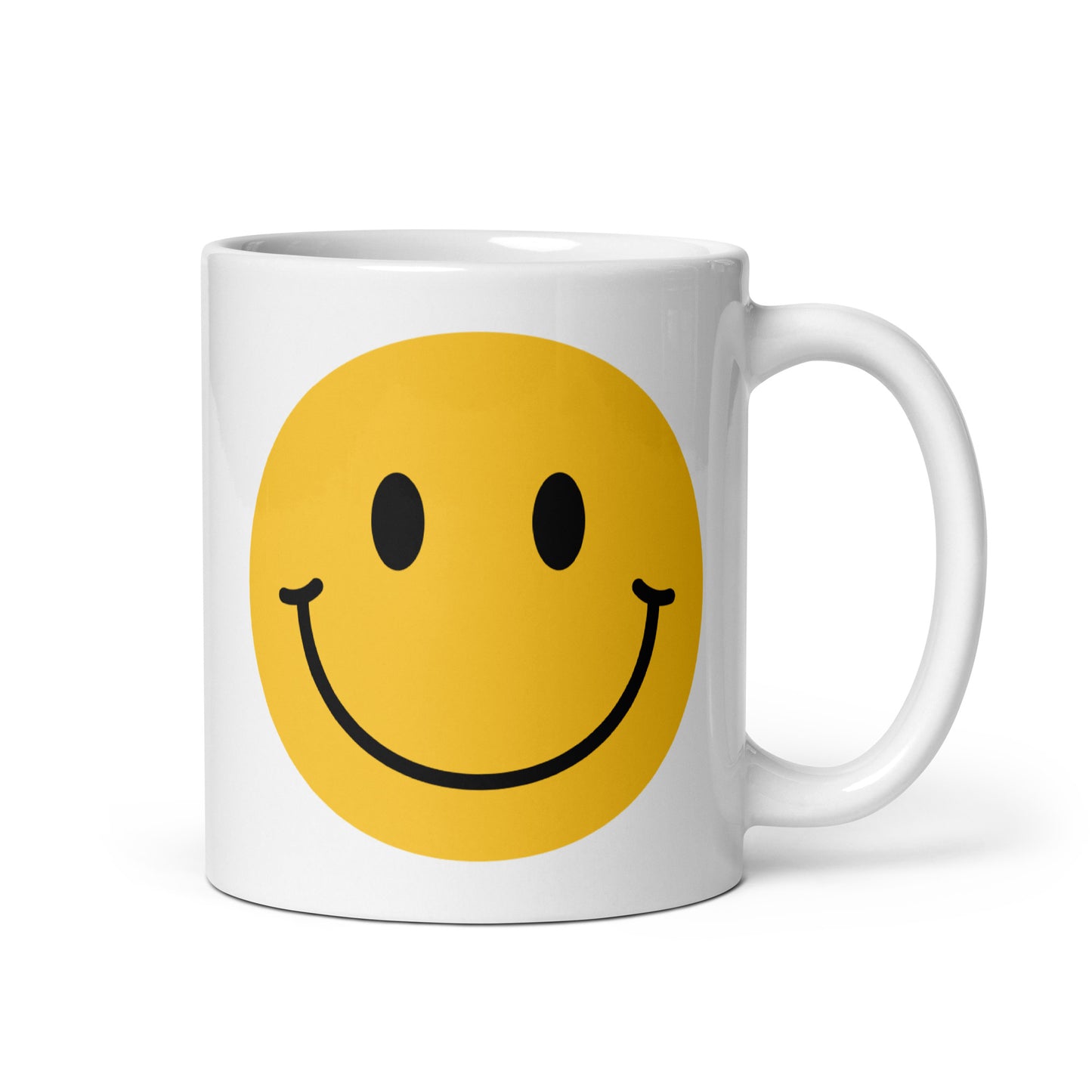 Smiley Face White Ceramic Coffee Mug