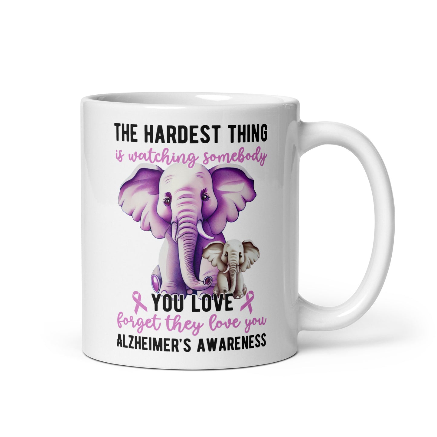The Hardest Thing Alzheimer's Awareness Ceramic Coffee Mug