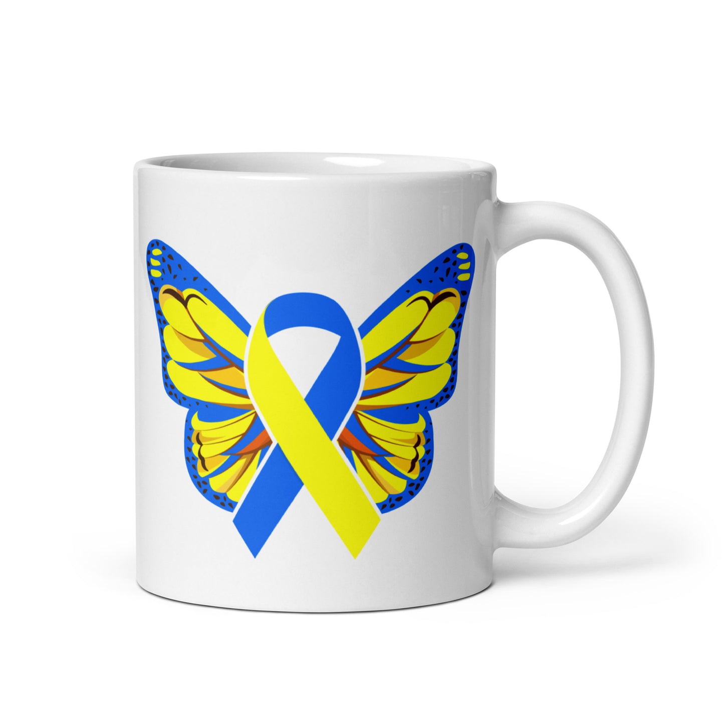 Down Syndrome Awareness Butterfly Ceramic Coffee Mug
