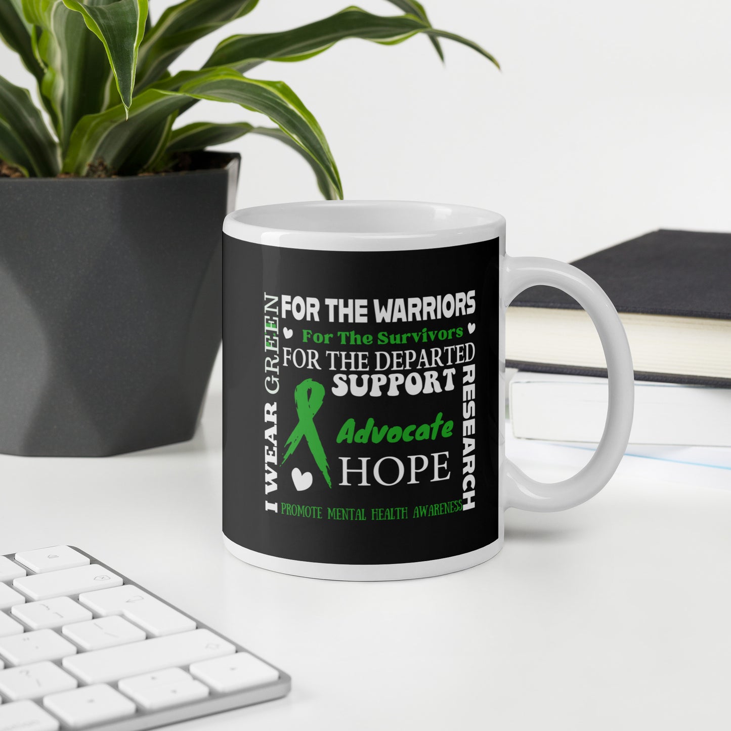 Mental Health Awareness White Ceramic Coffee Mug