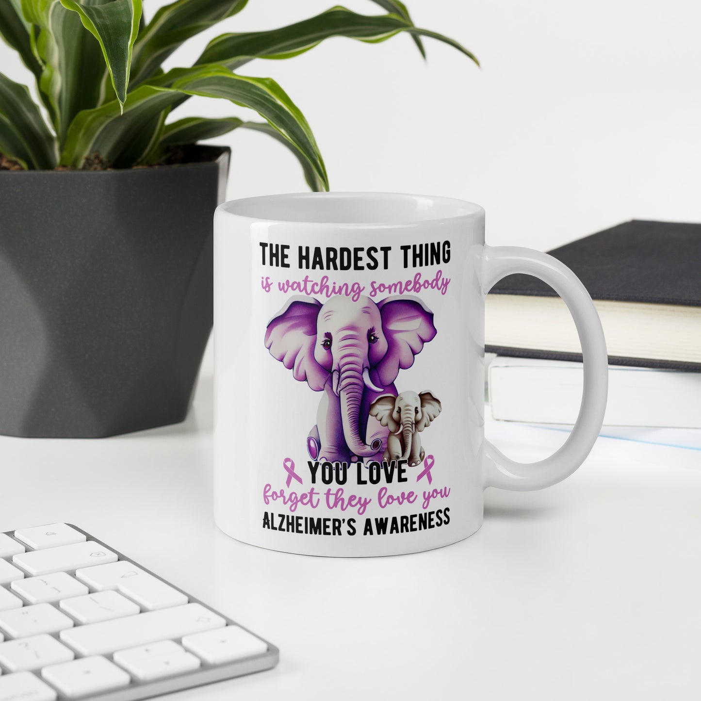 The Hardest Thing Alzheimer's Awareness Ceramic Coffee Mug