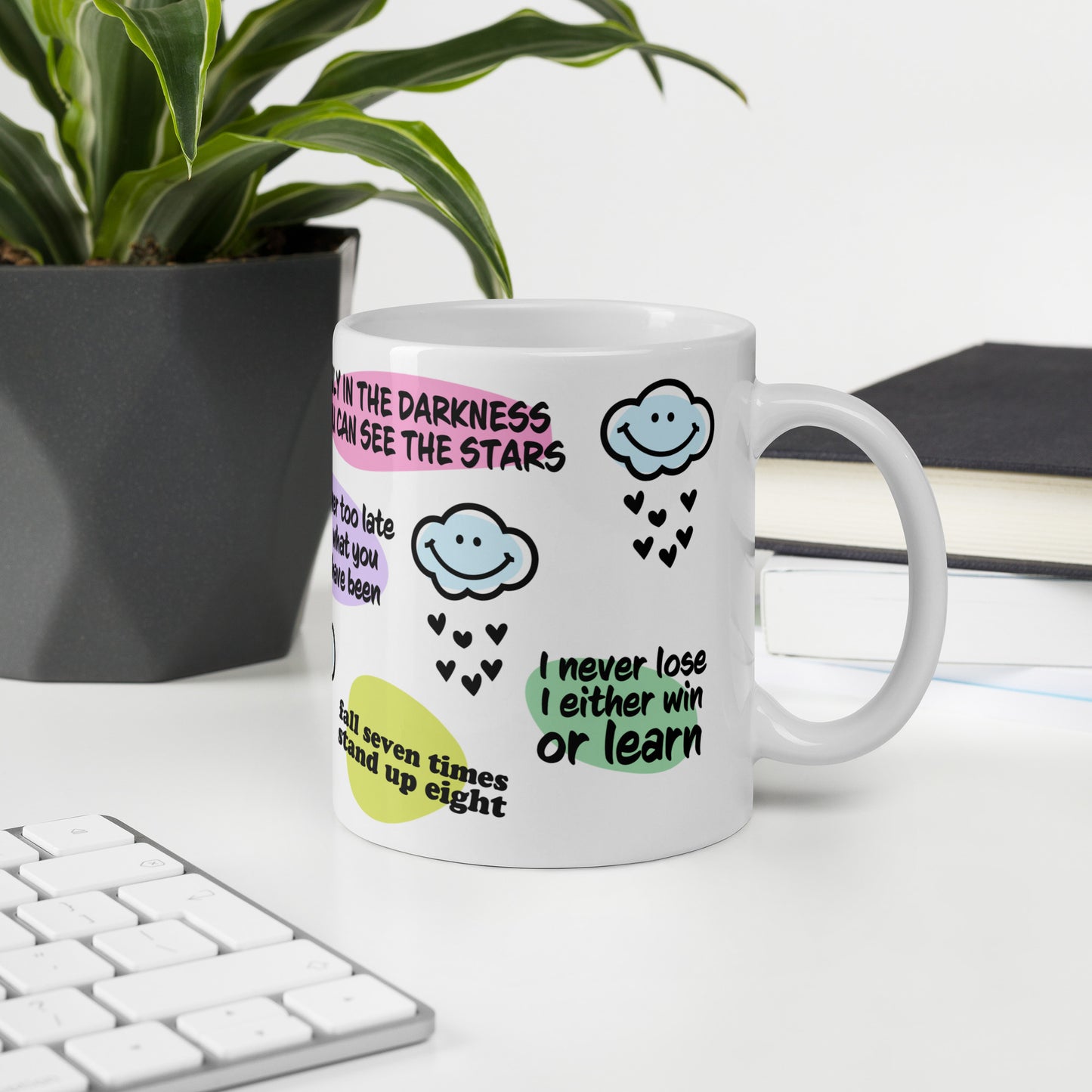 Never Give Up Self Care Awareness Ceramic Coffee Mug