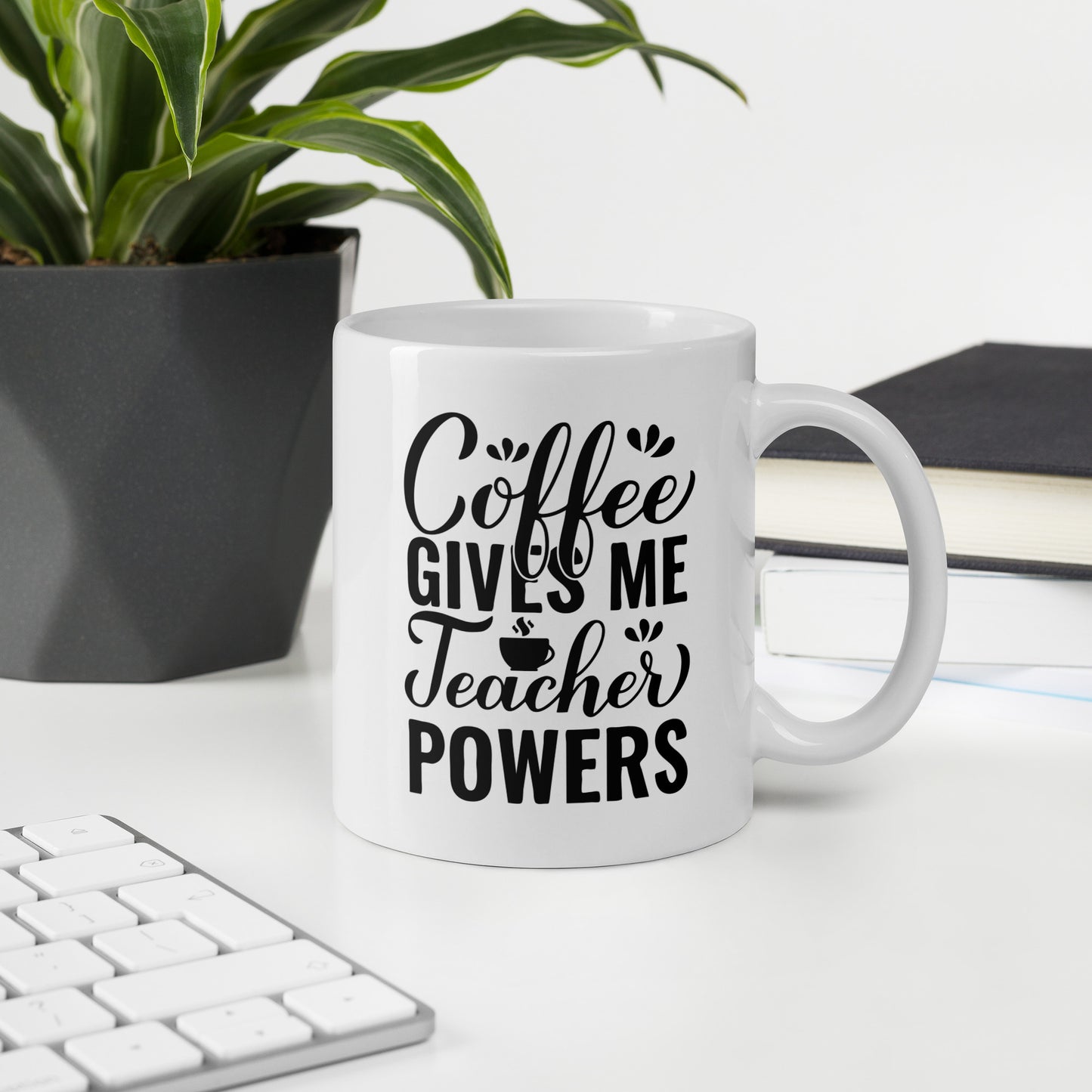 Coffee Gives Me Teacher Powers Ceramic Coffee Mug