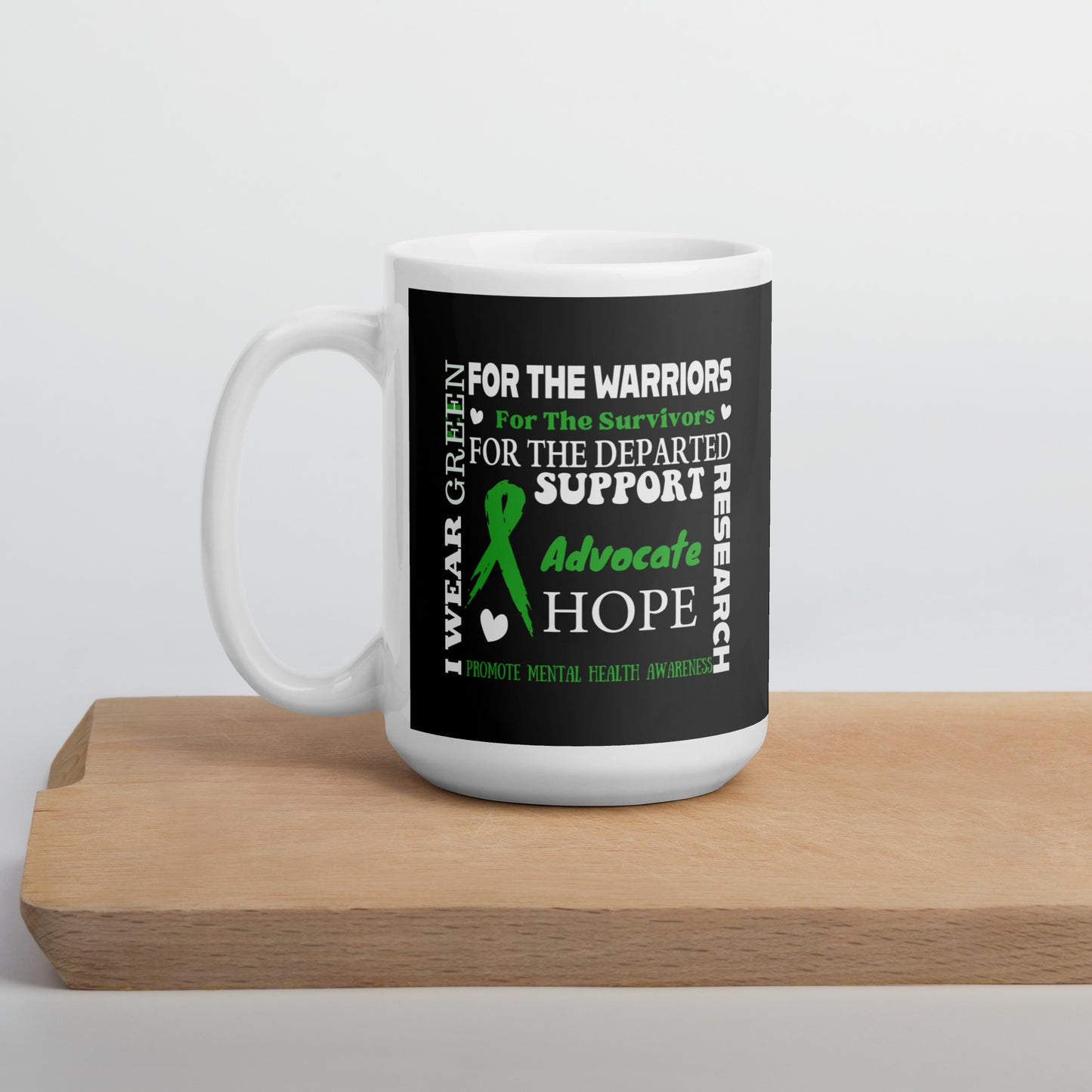 Mental Health Awareness White Ceramic Coffee Mug