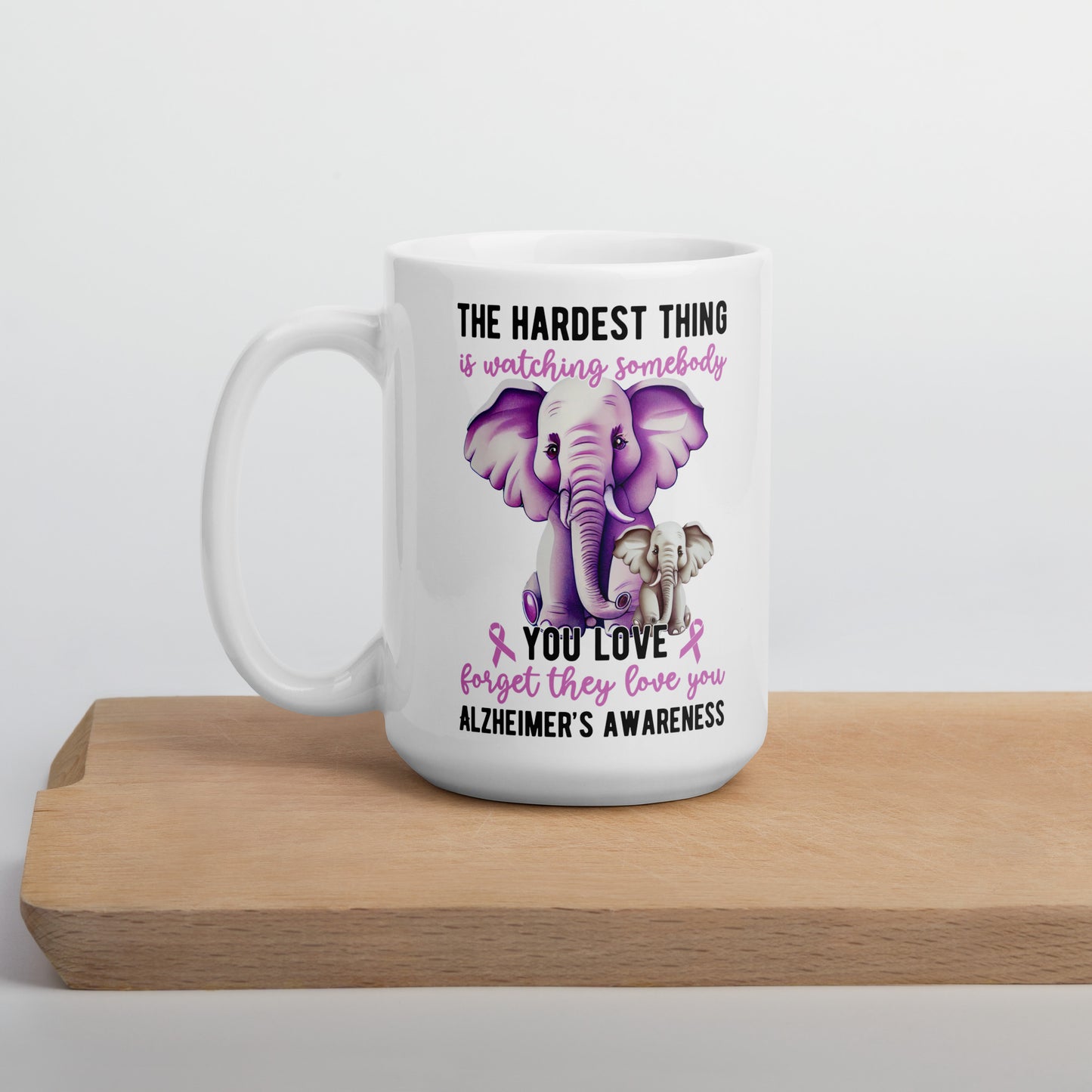 The Hardest Thing Alzheimer's Awareness Ceramic Coffee Mug