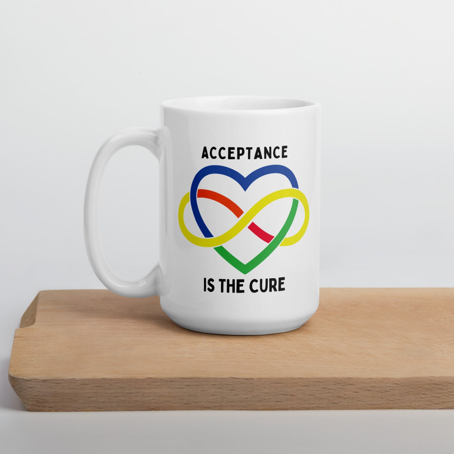 Autism Acceptance is the Cure Ceramic Coffee Mug
