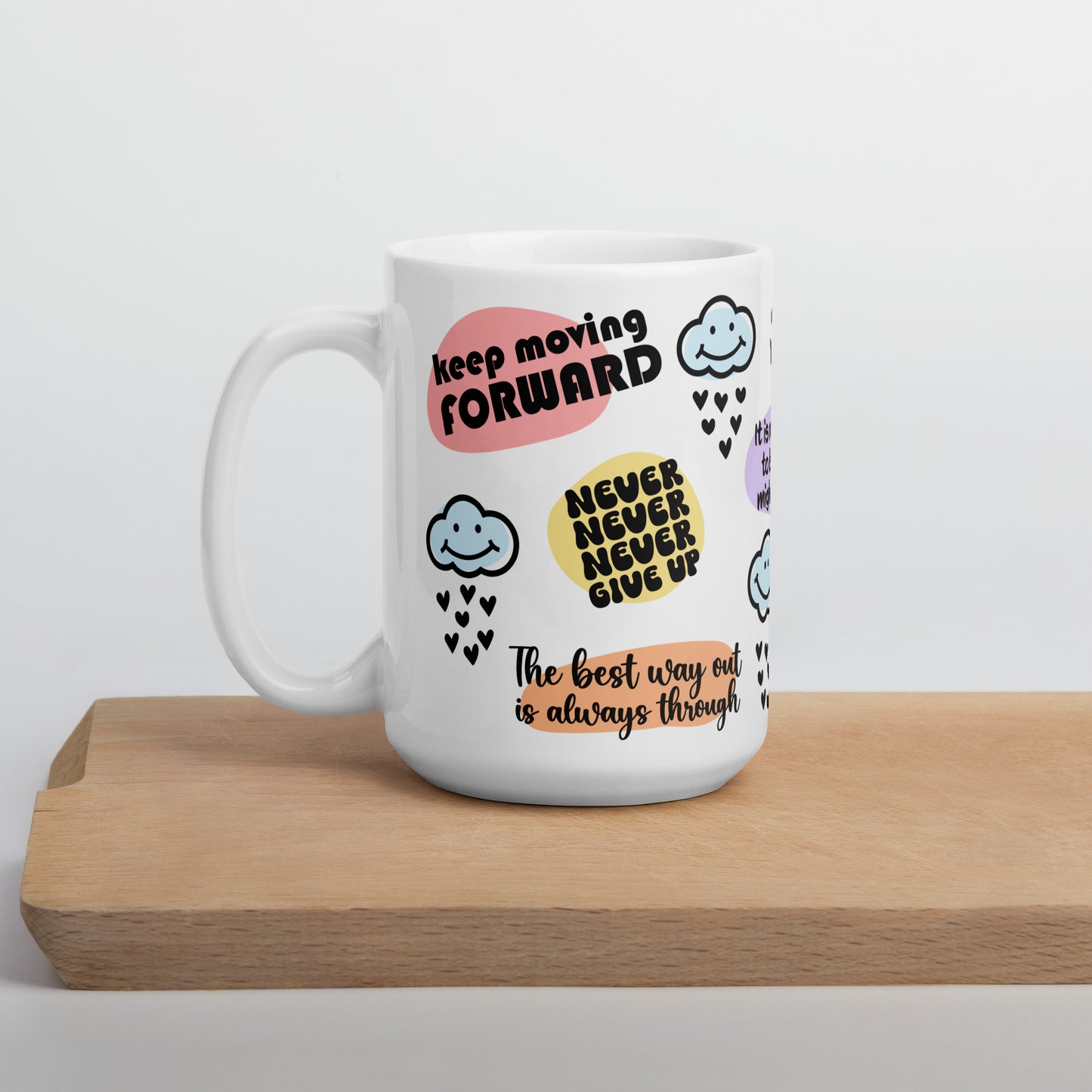 Never Give Up Self Care Awareness Ceramic Coffee Mug