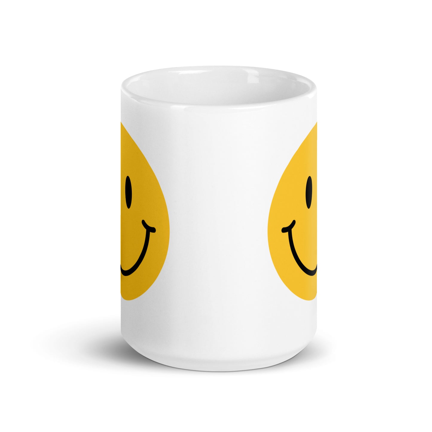 Smiley Face White Ceramic Coffee Mug