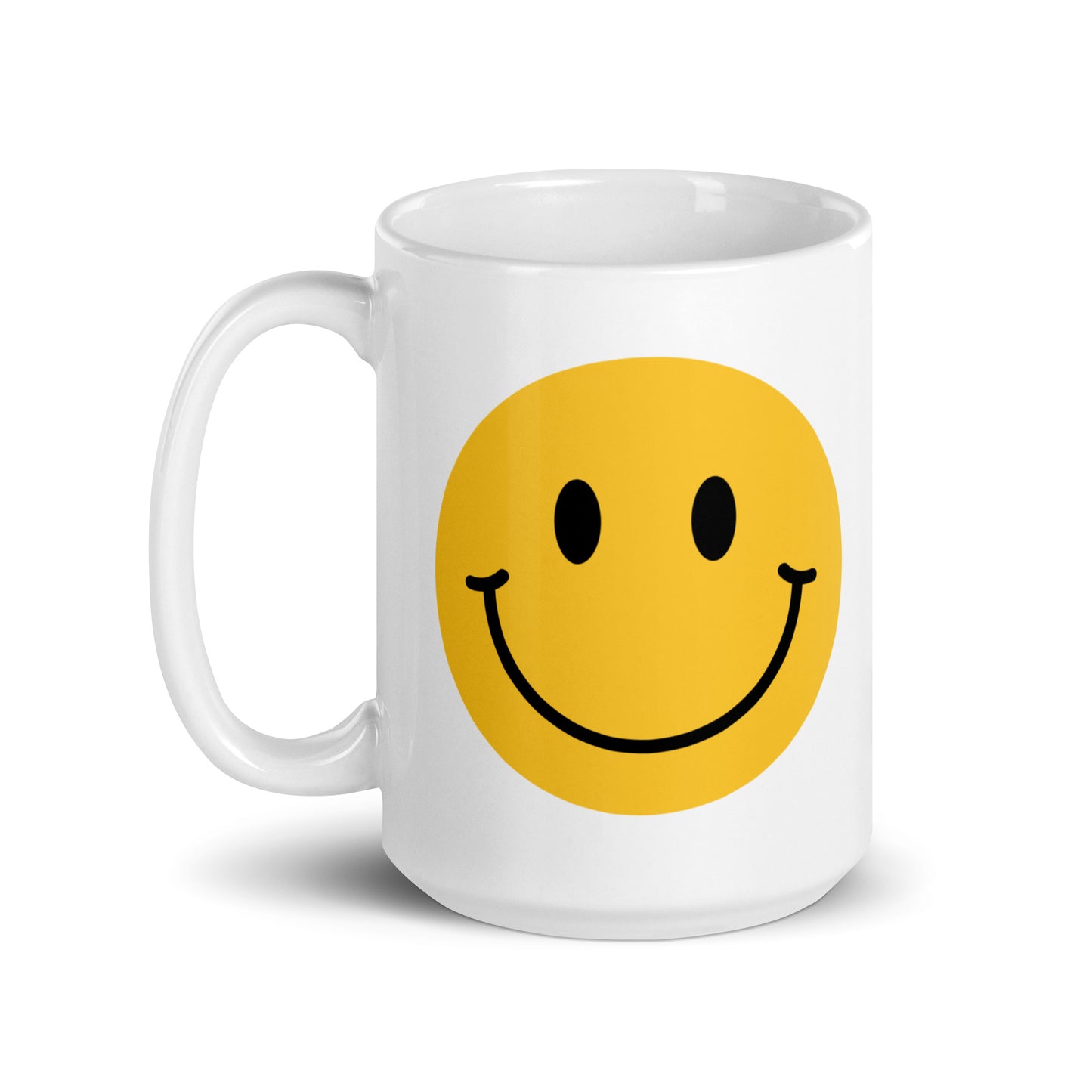 Smiley Face White Ceramic Coffee Mug
