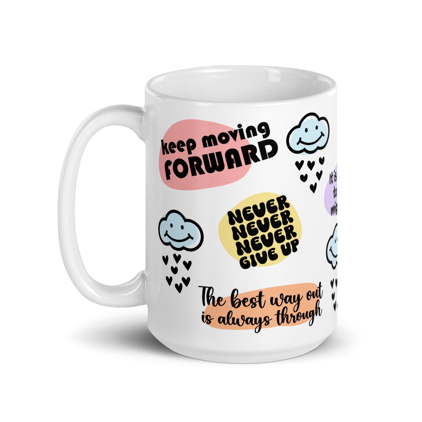 Never Give Up Self Care Awareness Ceramic Coffee Mug