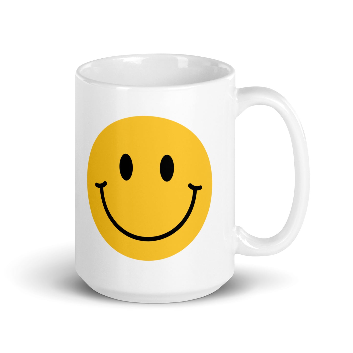 Smiley Face White Ceramic Coffee Mug