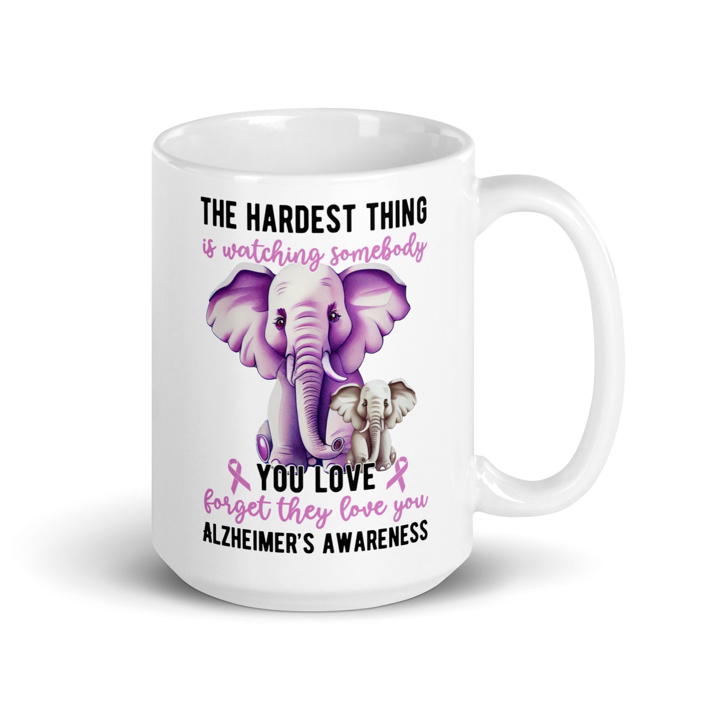 The Hardest Thing Alzheimer's Awareness Ceramic Coffee Mug