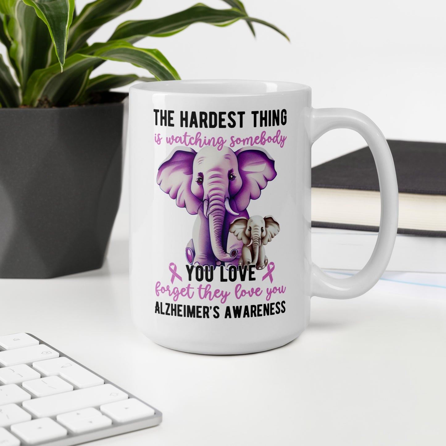 The Hardest Thing Alzheimer's Awareness Ceramic Coffee Mug