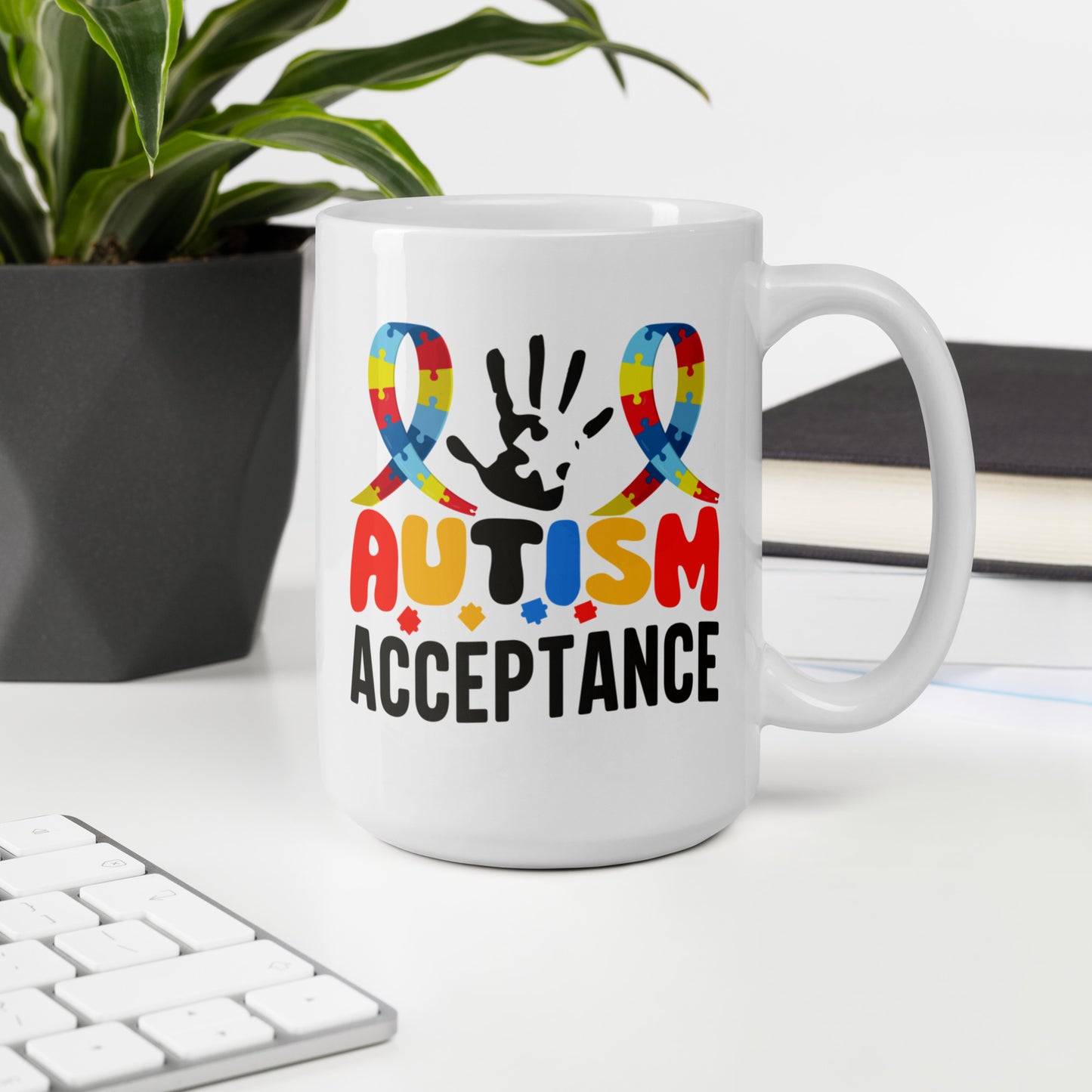 Autism Acceptance Ceramic Coffee Mug