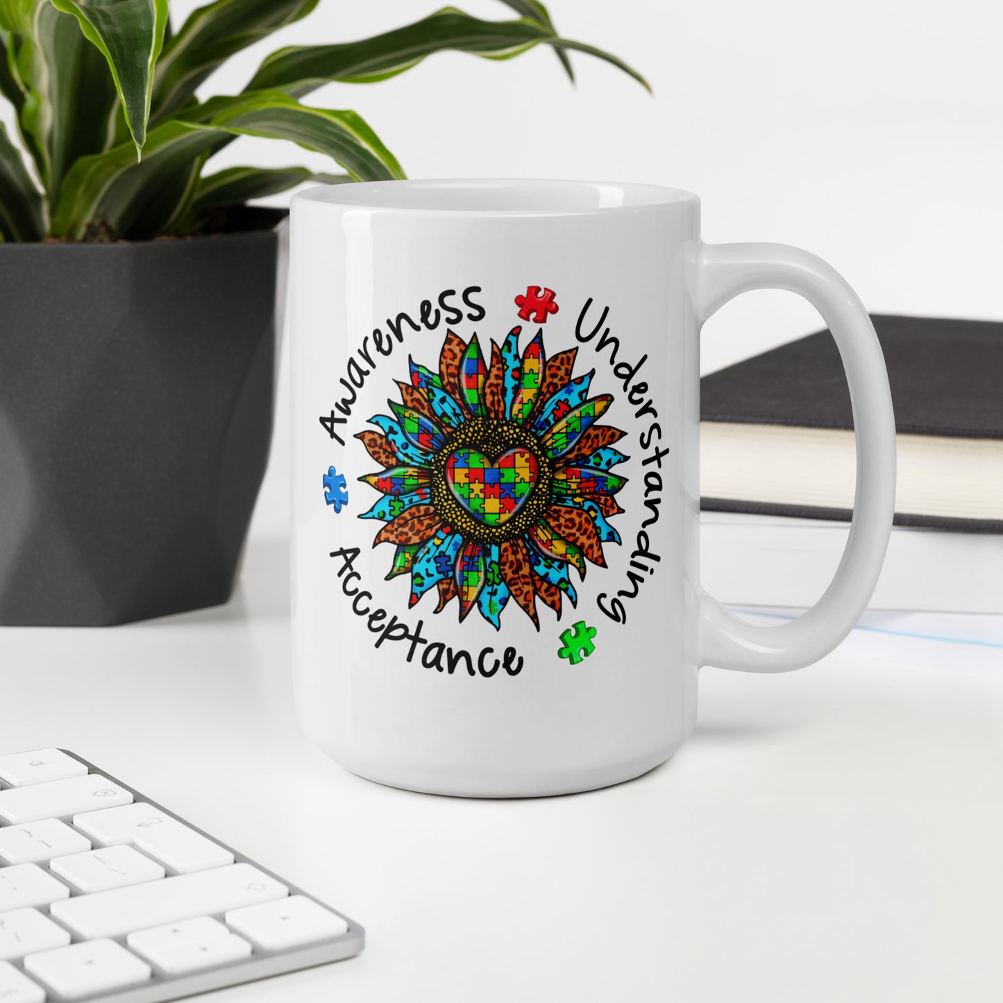 Autism Awareness Understanding Acceptance Ceramic Coffee Mug