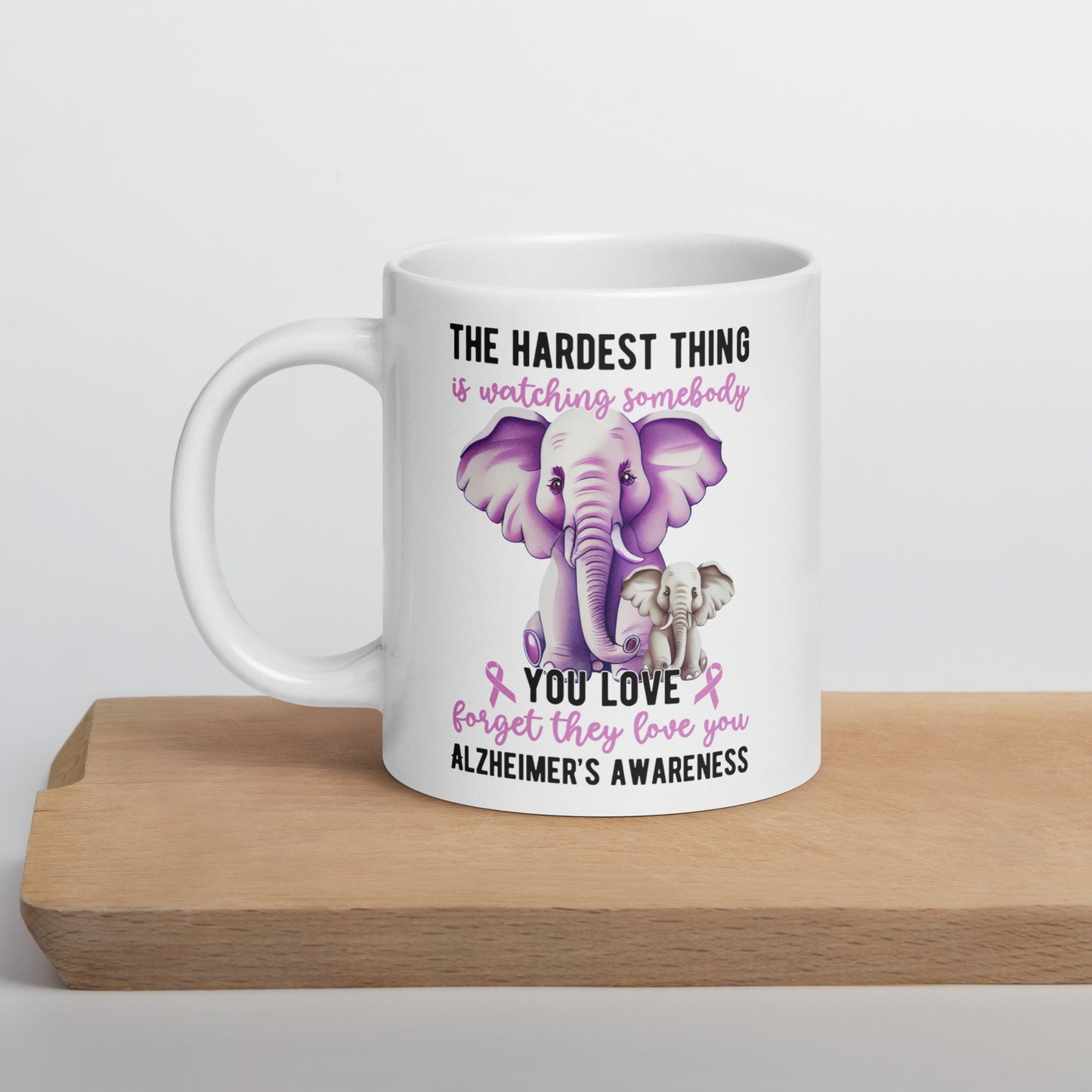 The Hardest Thing Alzheimer's Awareness Ceramic Coffee Mug