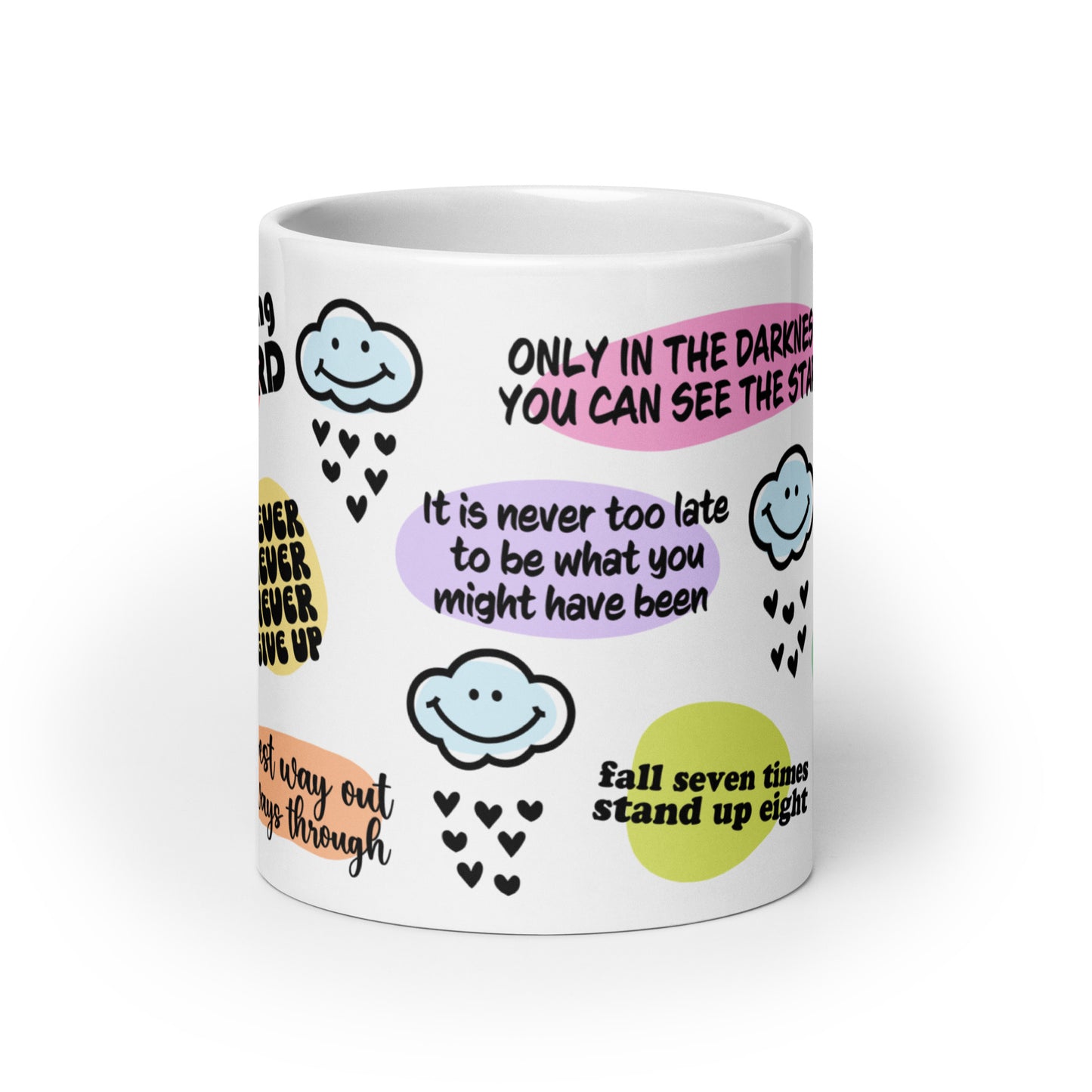 Never Give Up Self Care Awareness Ceramic Coffee Mug