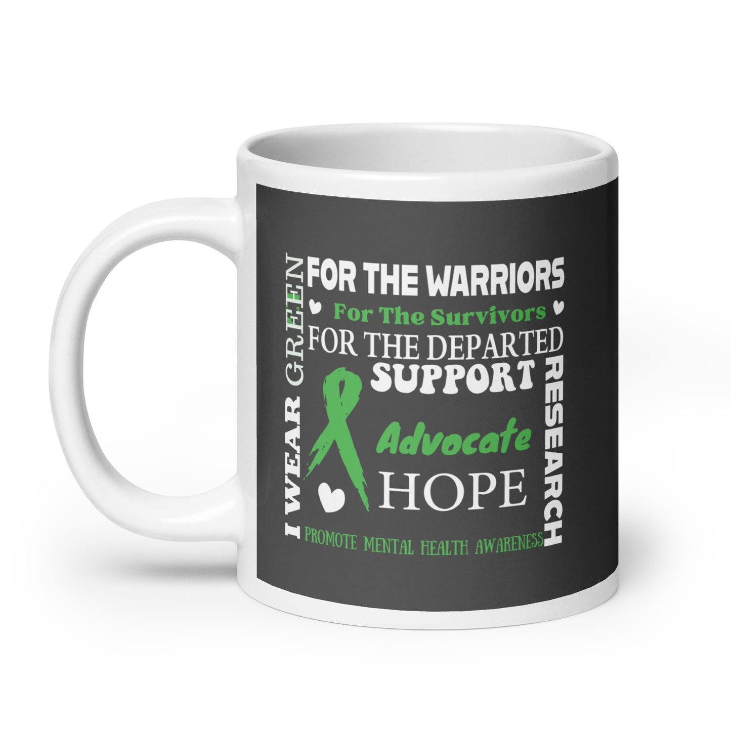 Mental Health Awareness White Ceramic Coffee Mug
