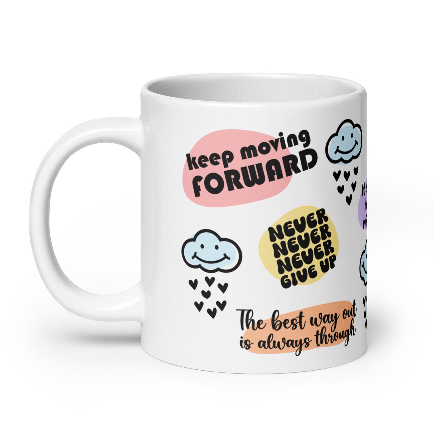 Never Give Up Self Care Awareness Ceramic Coffee Mug