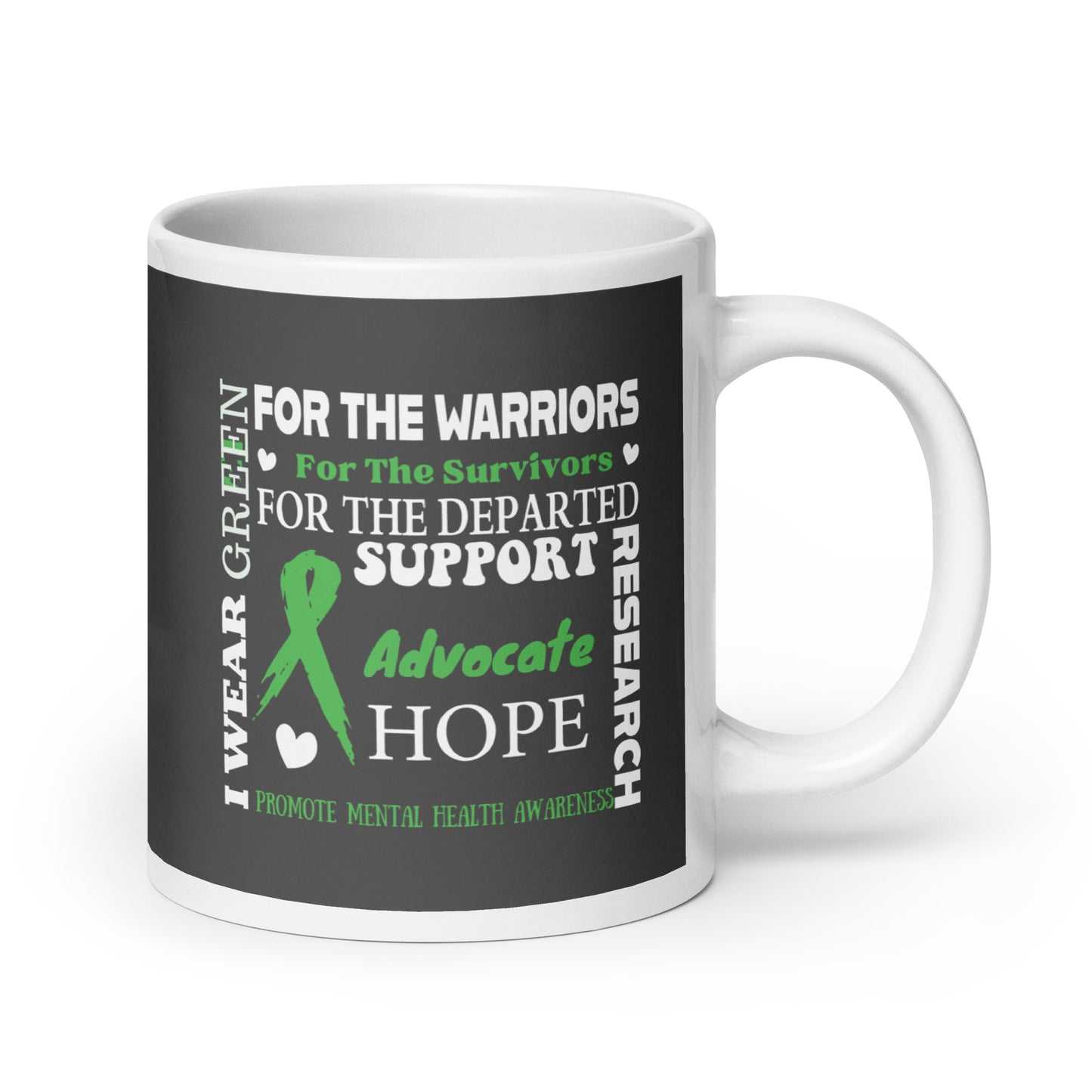 Mental Health Awareness White Ceramic Coffee Mug