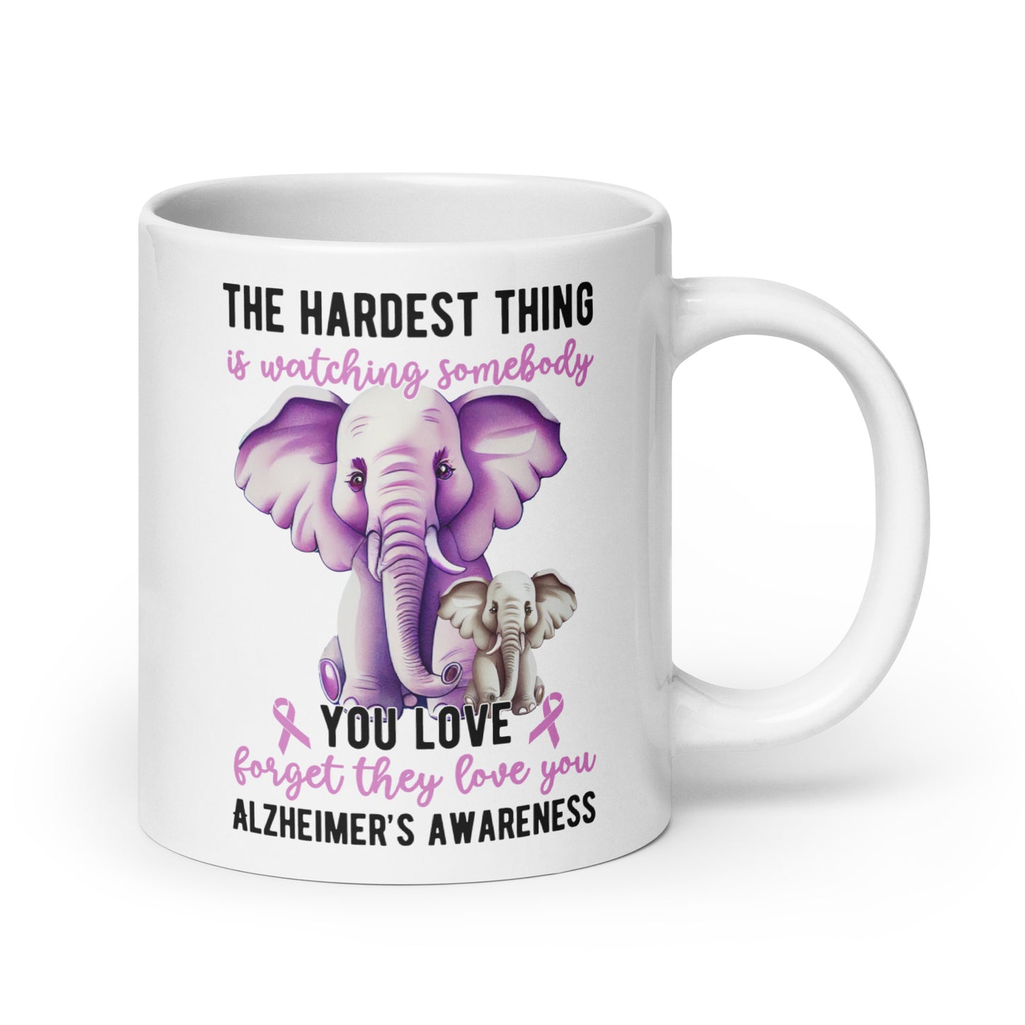 The Hardest Thing Alzheimer's Awareness Ceramic Coffee Mug