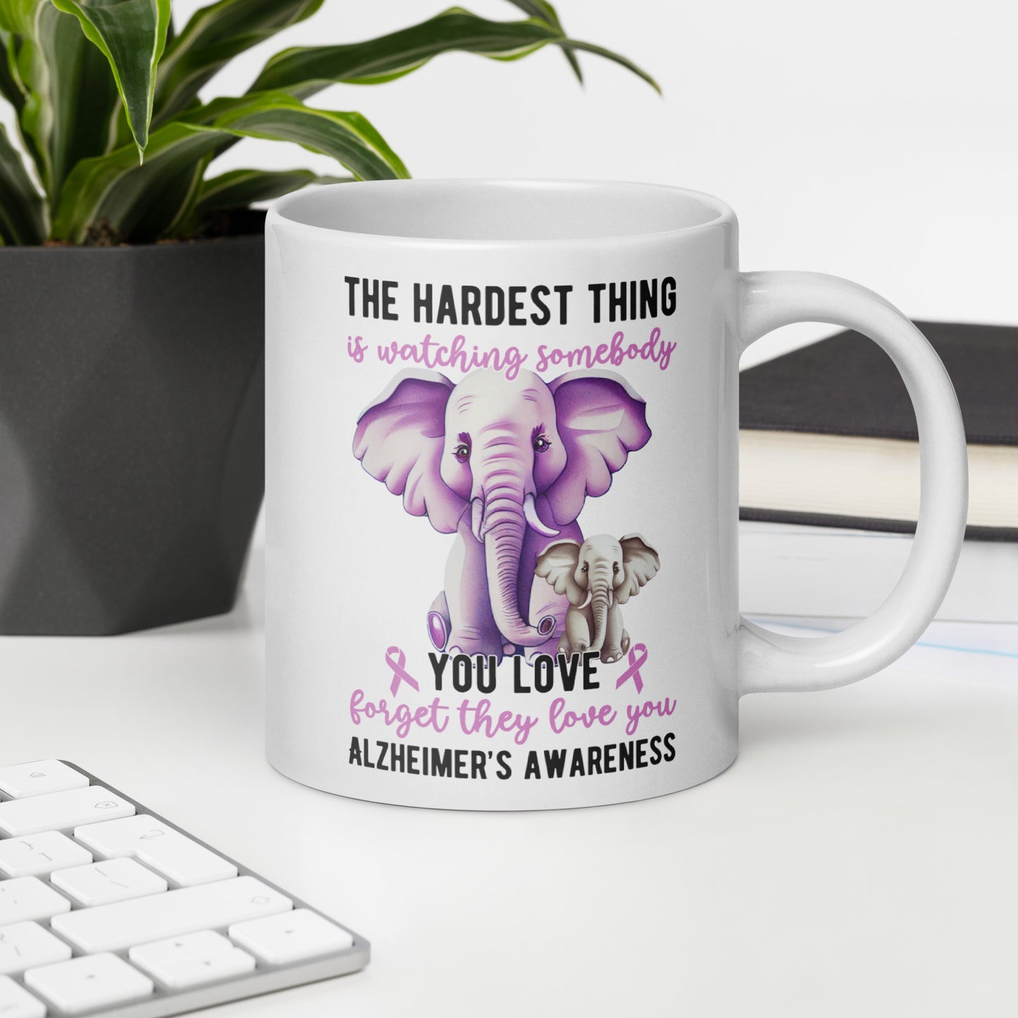 The Hardest Thing Alzheimer's Awareness Ceramic Coffee Mug