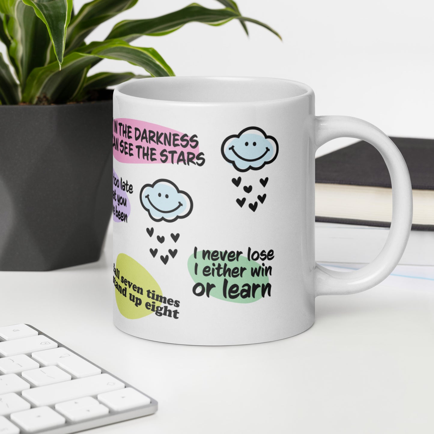Never Give Up Self Care Awareness Ceramic Coffee Mug