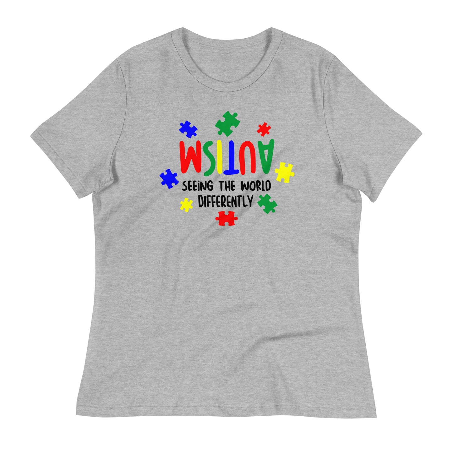 Autism, Seeing the World Differently Bella Canvas Relaxed Women's T-Shirt