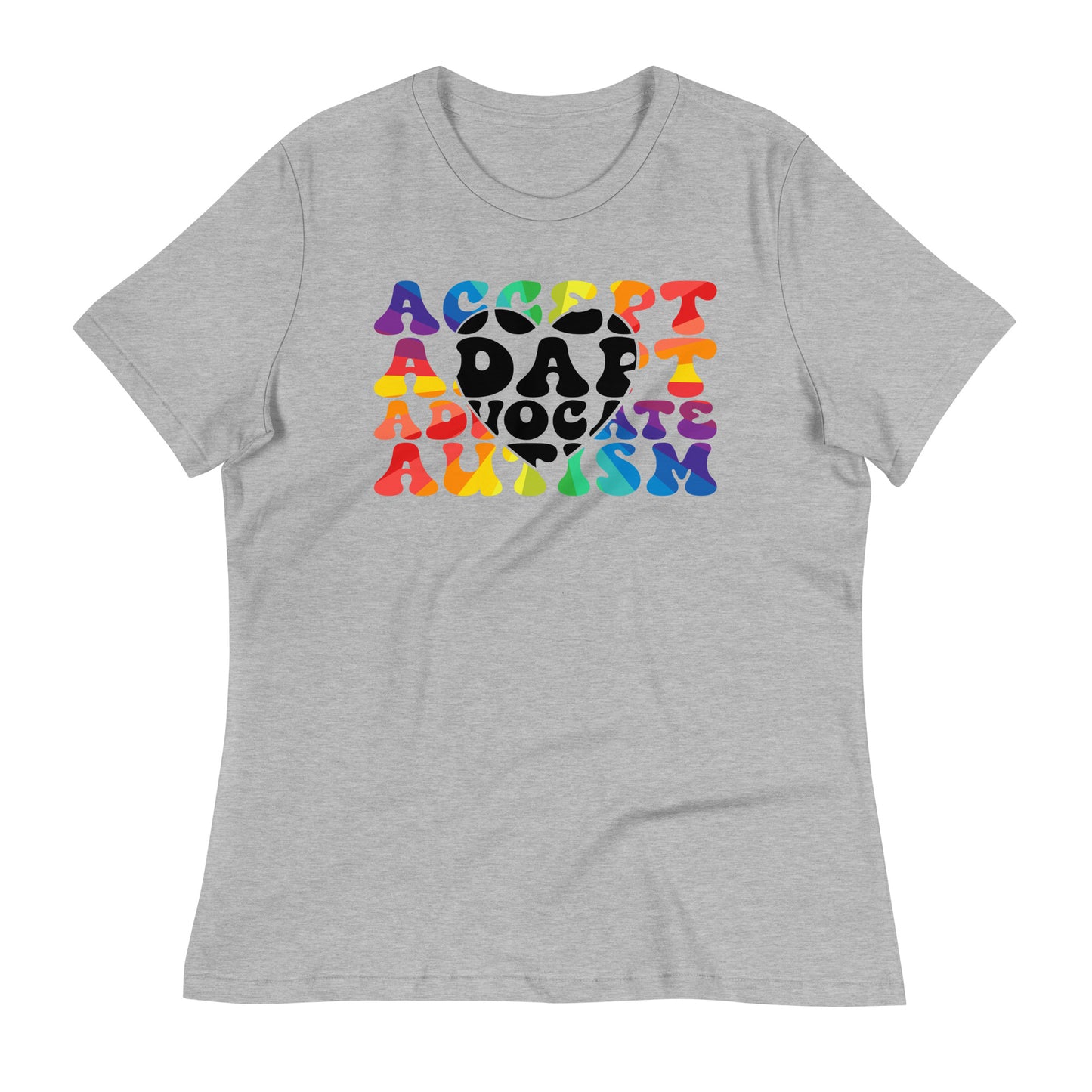 Accept Adapt Advocate Autism Bella Canvas Relaxed Women's T-Shirt