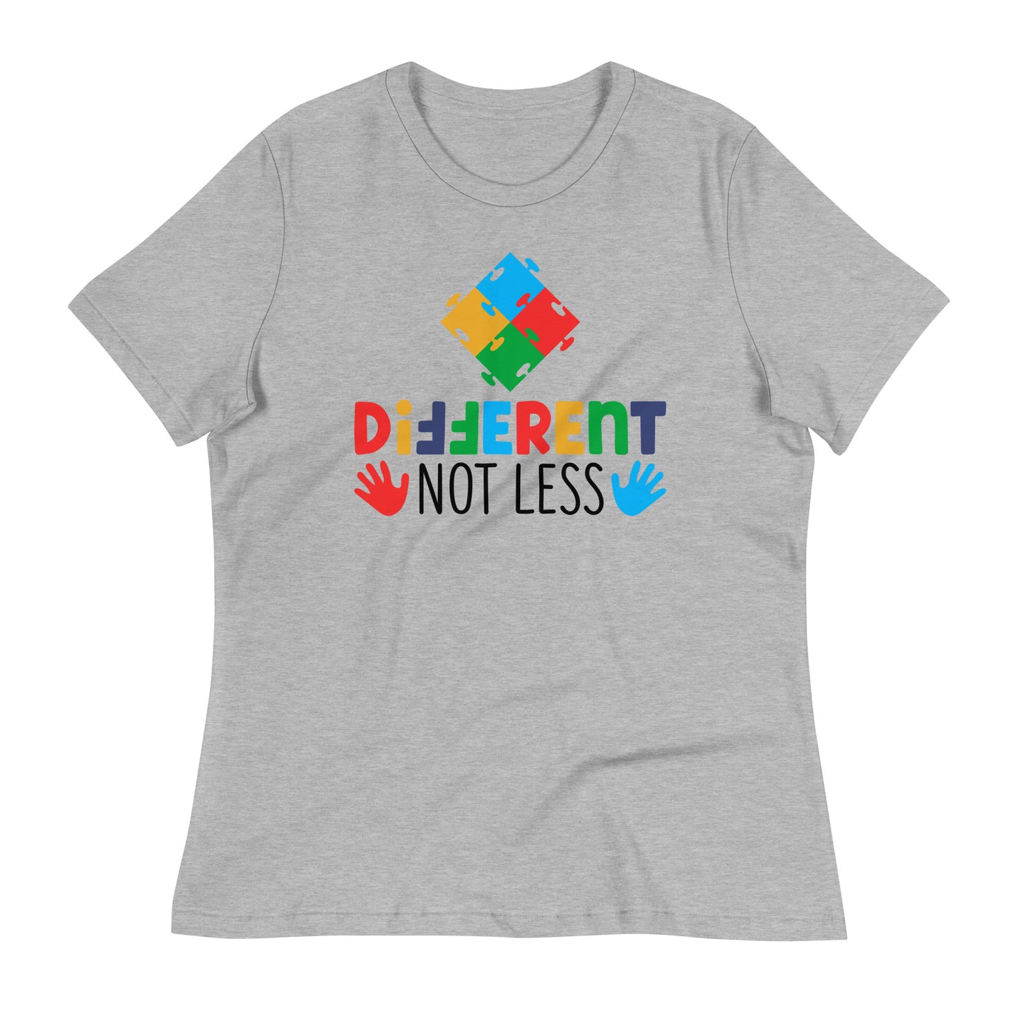 Different Not Less Autism Acceptance Bella Canvas Relaxed Women's T-Shirt