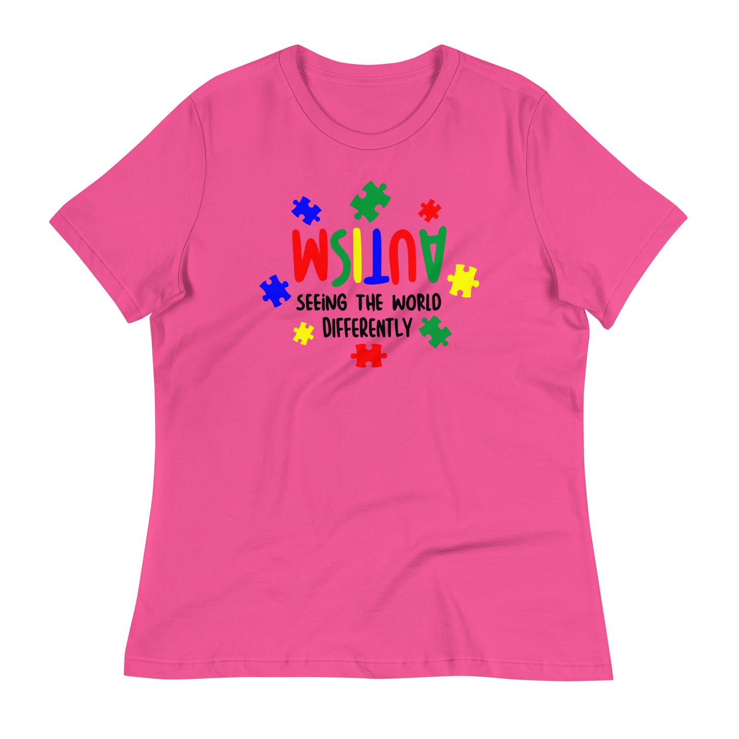 Autism, Seeing the World Differently Bella Canvas Relaxed Women's T-Shirt