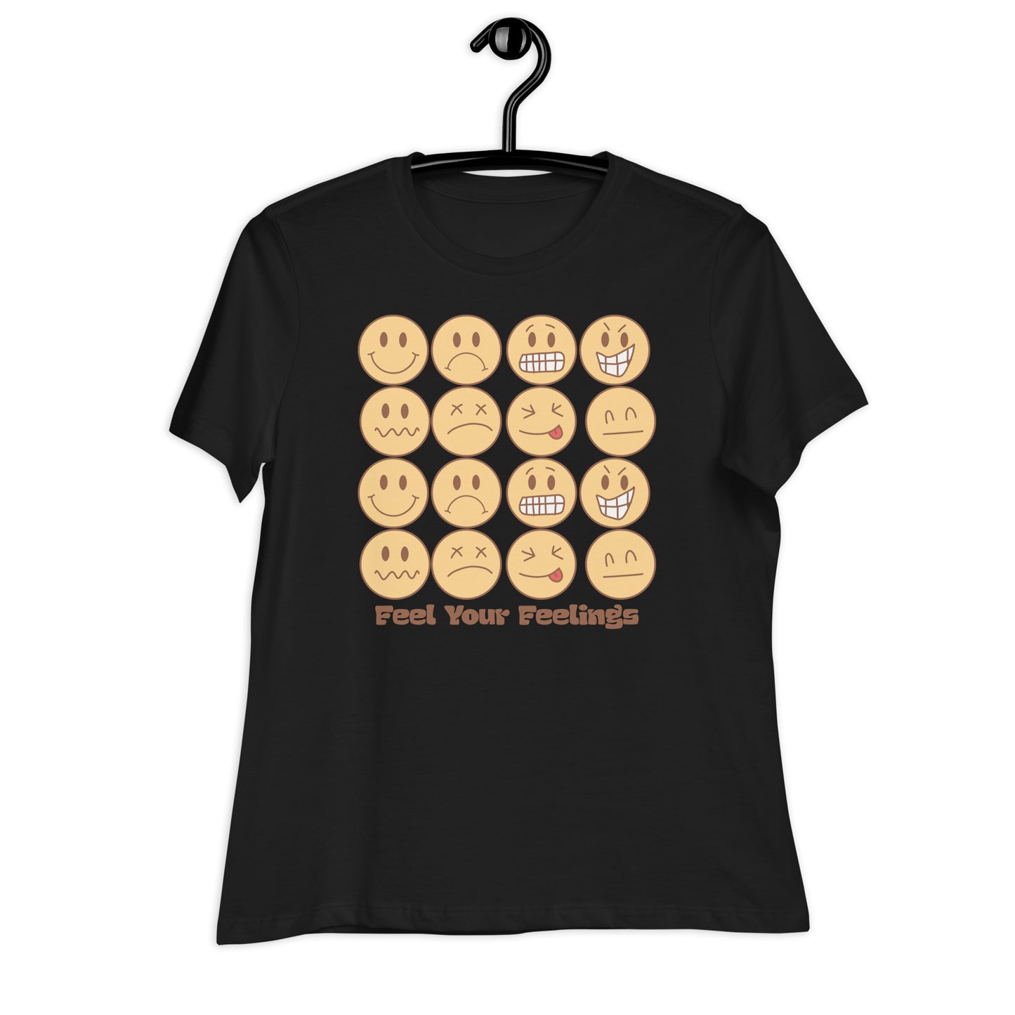 Feel Your Feelings Emojis Bella Canvas Relaxed Women's T-Shirt