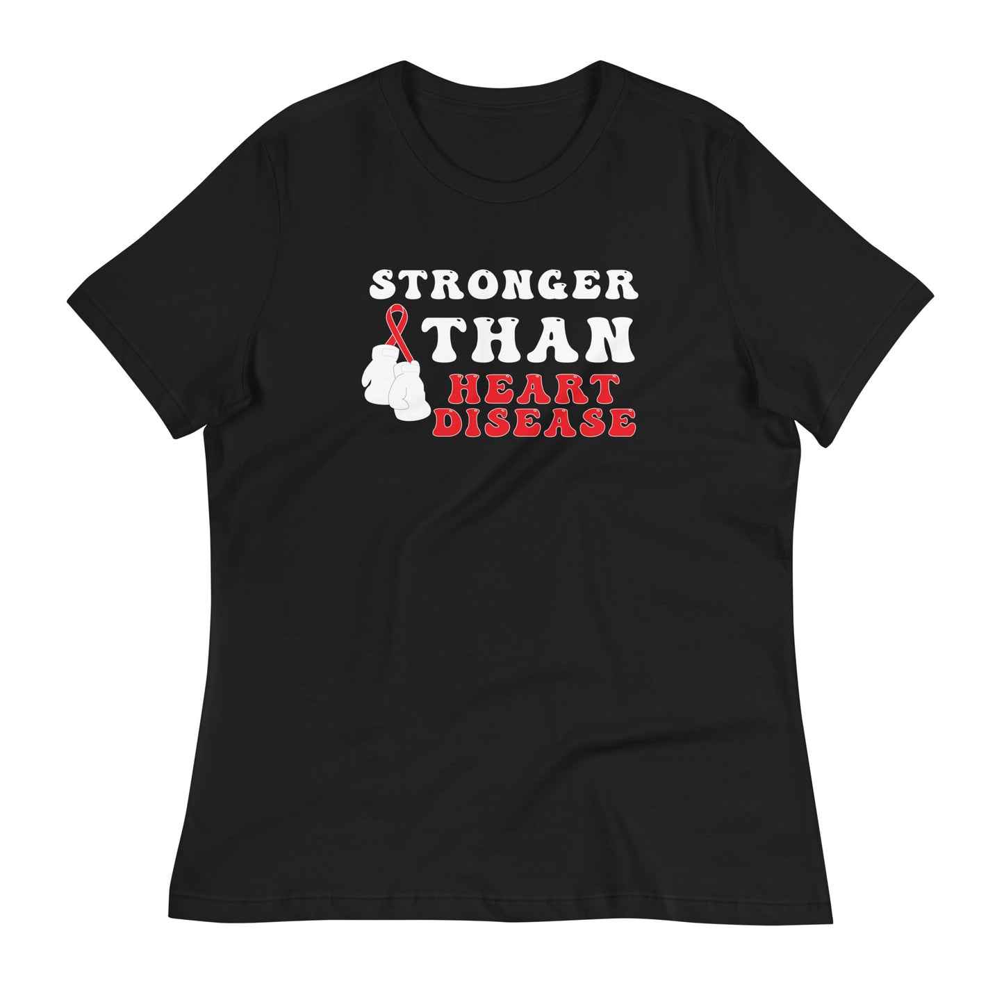Stronger Than Heart Disease Awareness Bella Canvas Relaxed Women's T-Shirt