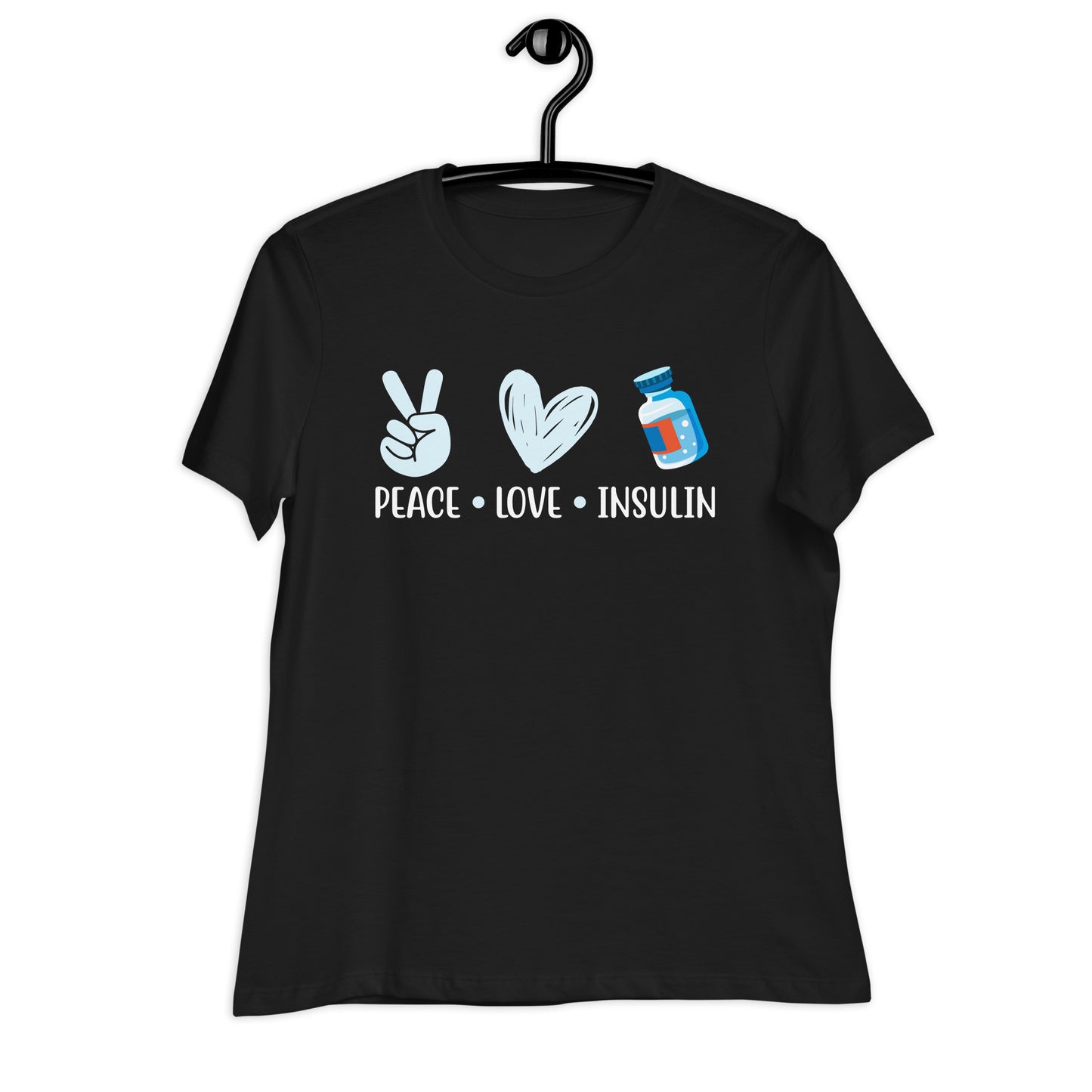 Peace Love Insulin Diabetes Awareness Bella Canvas Relaxed Women's T-Shirt's
