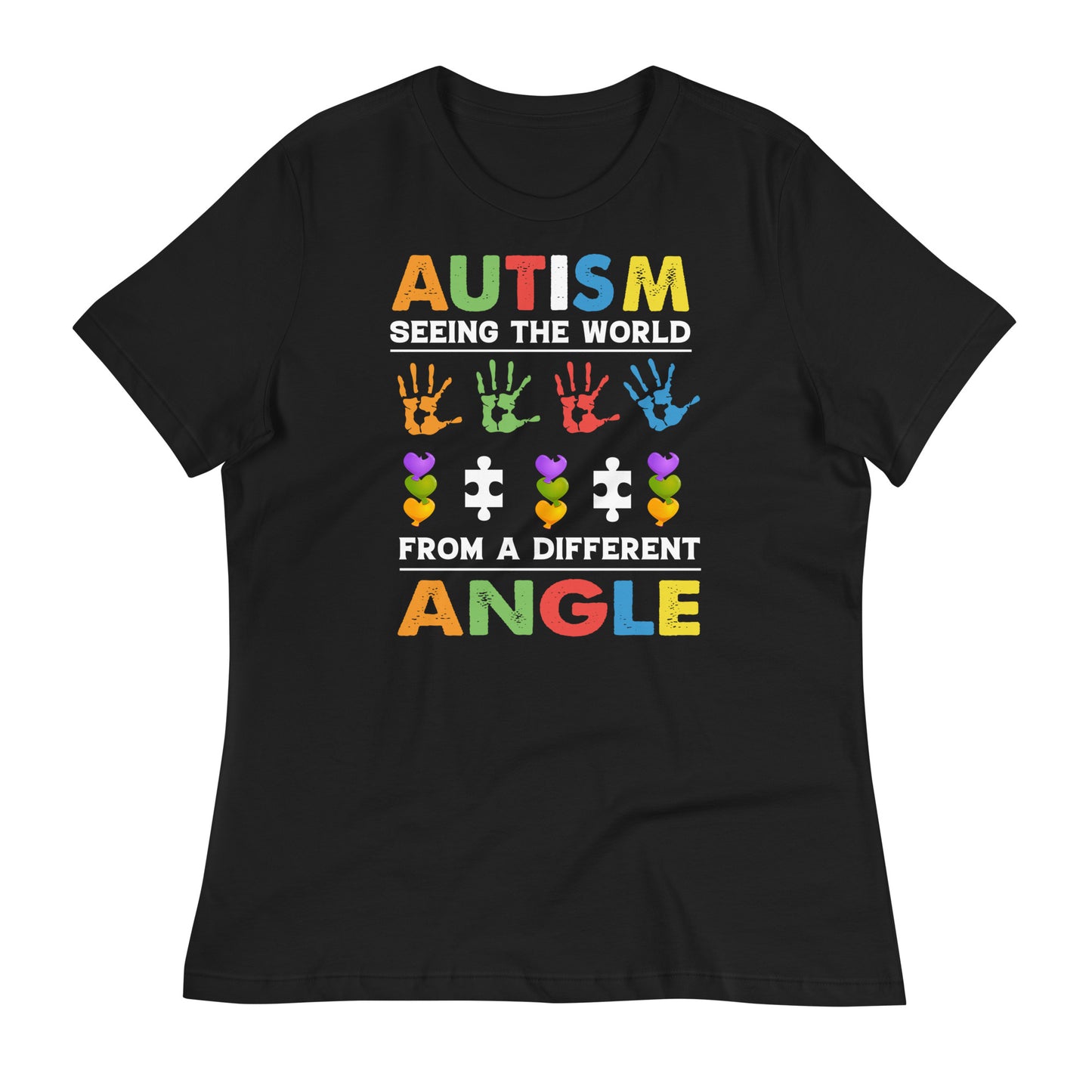 Autism, Seeing the World From a Different Angle Bella Canvas Relaxed Women's T-Shirt