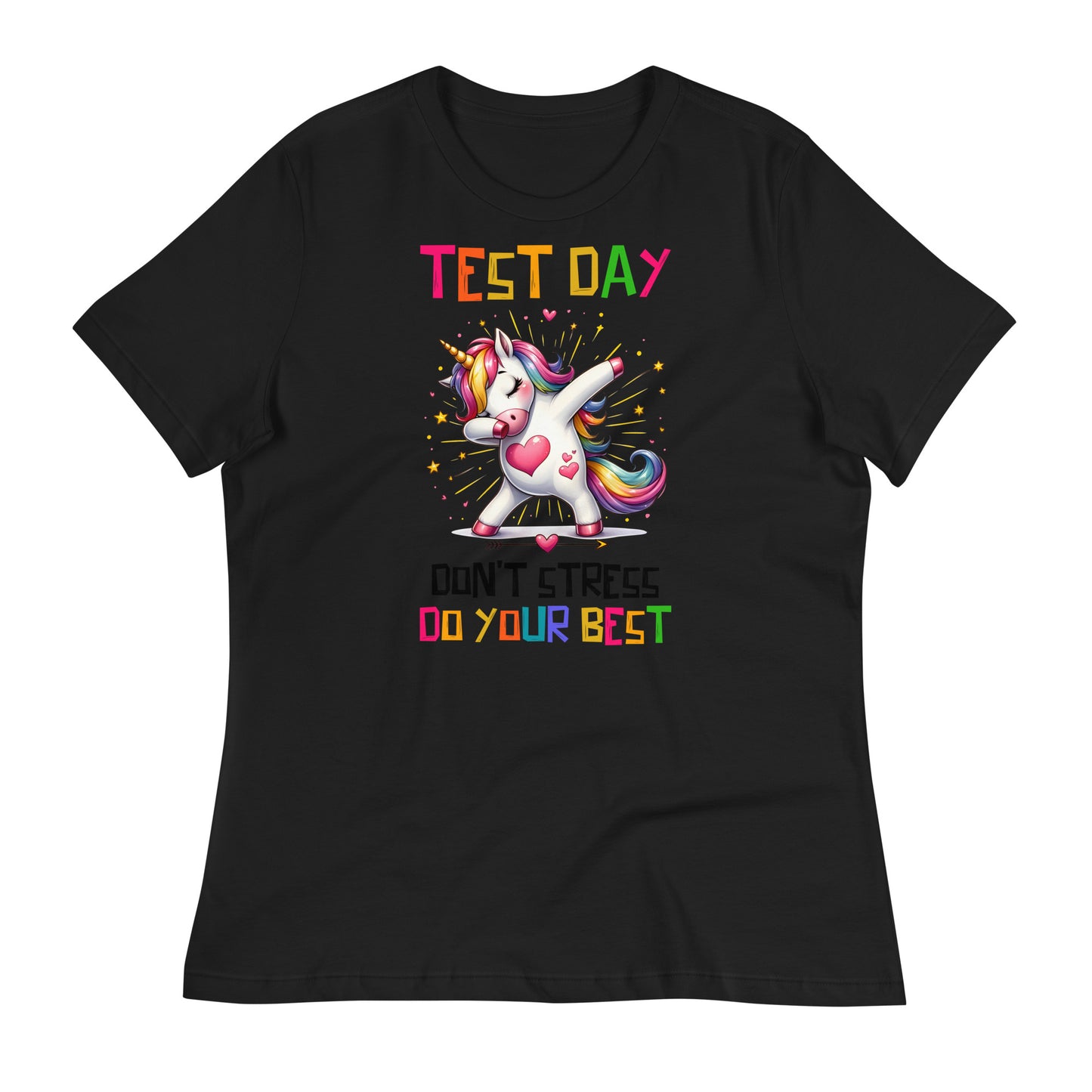 Test Day Don't Stress, Do Your Best Teacher Bella Canvas Relaxed Women's T-Shirt