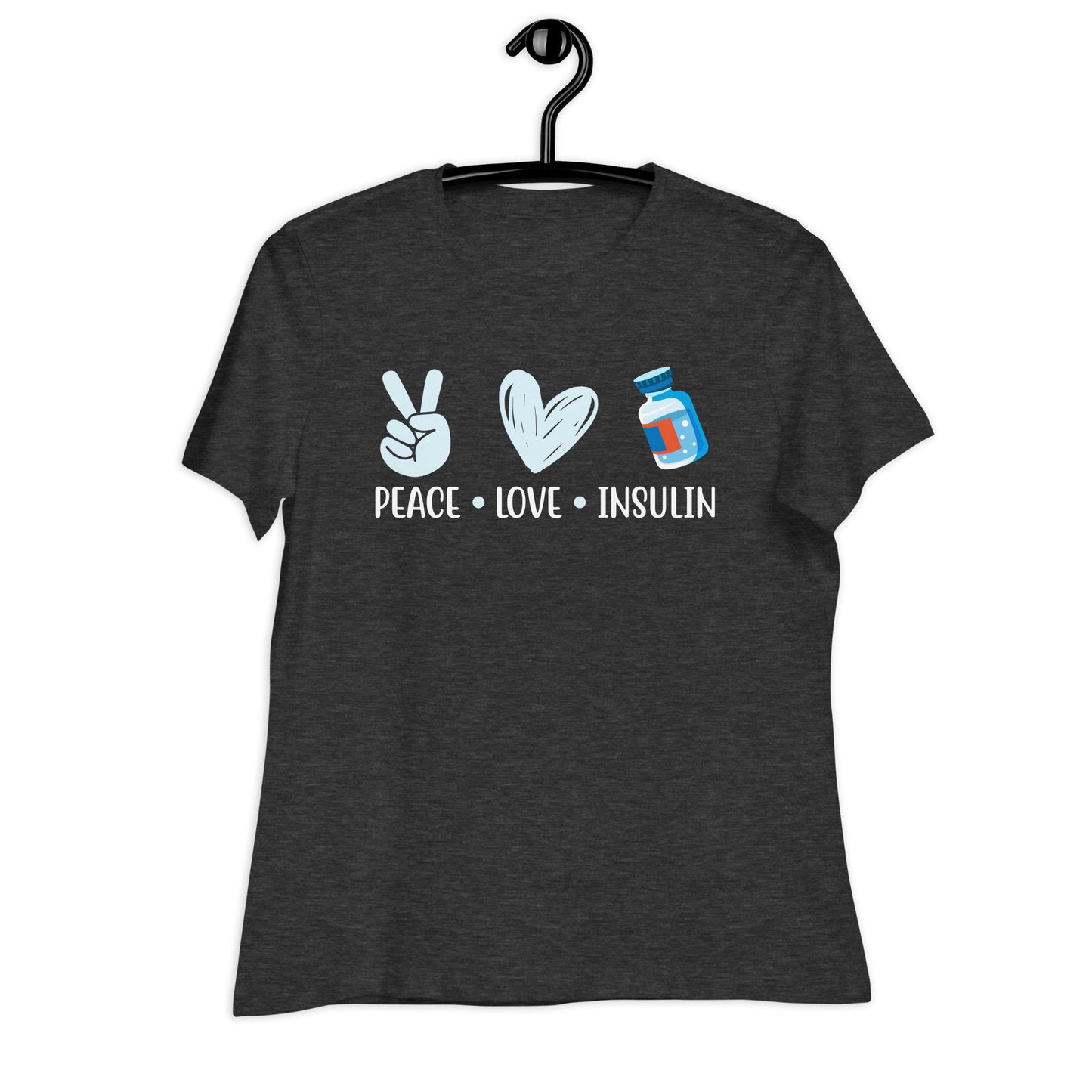 Peace Love Insulin Diabetes Awareness Bella Canvas Relaxed Women's T-Shirt's