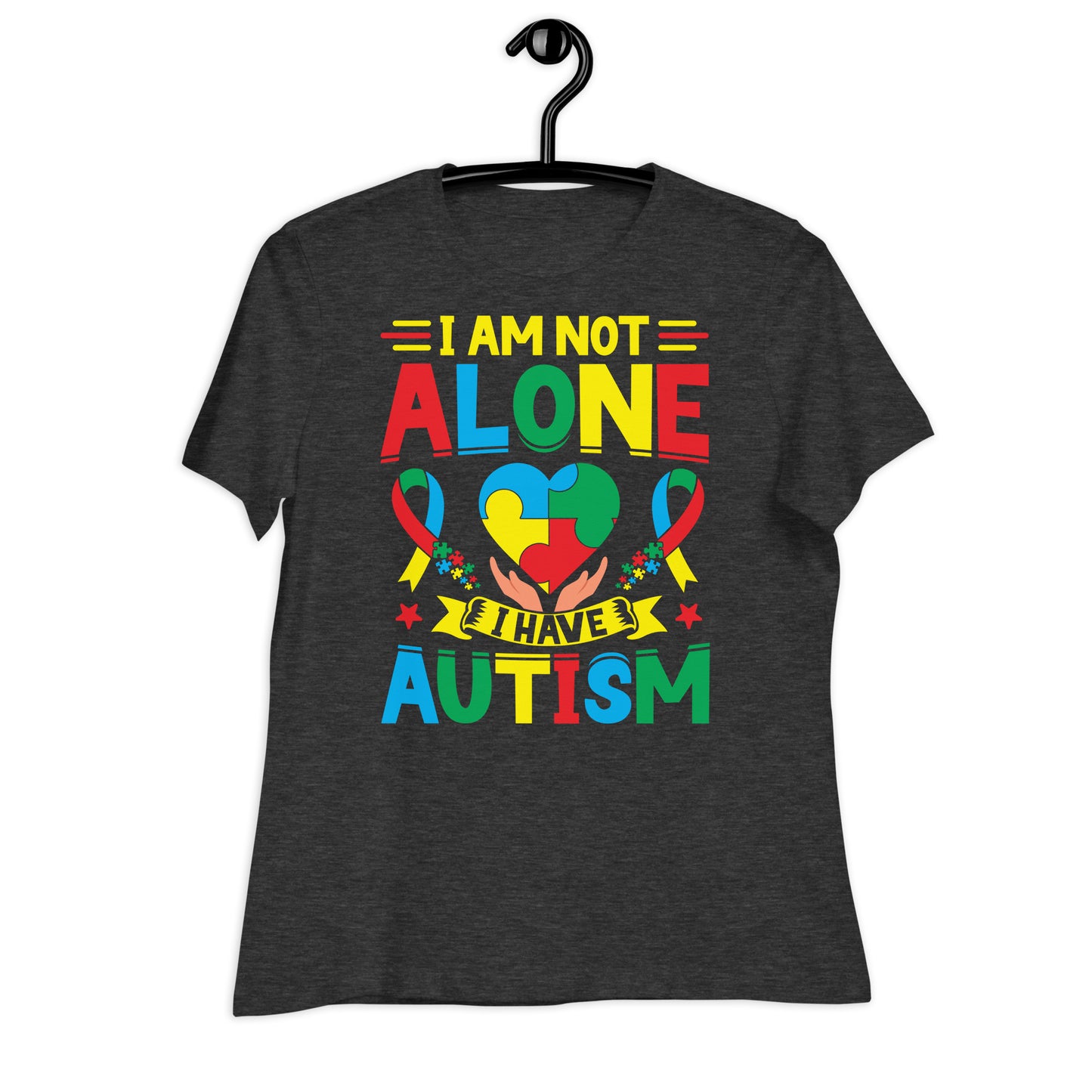I Am Not Alone I Have Autism Bella Canvas Relaxed Women's T-Shirt