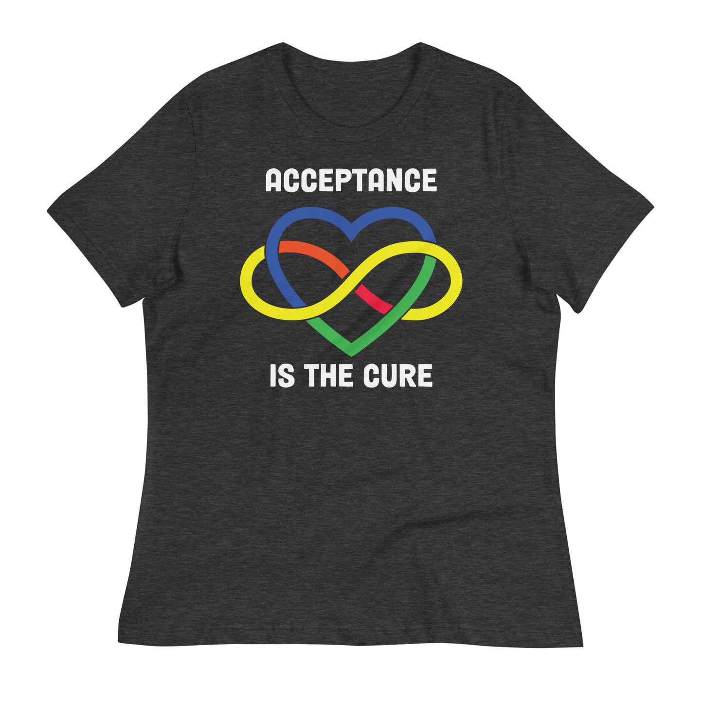 Acceptance is the Cure Autism Acceptance Bella Canvas Relaxed Women's T-Shirt