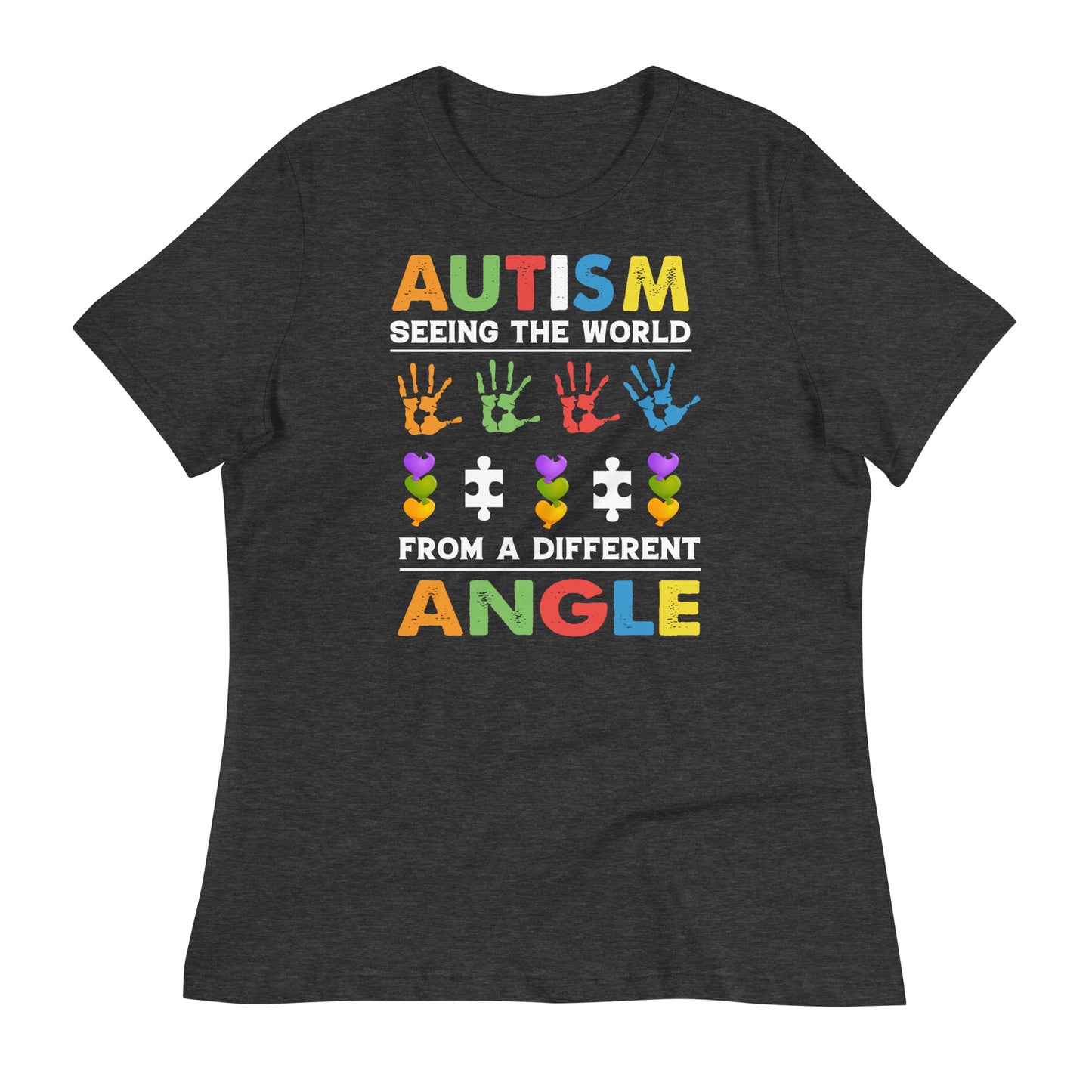 Autism, Seeing the World From a Different Angle Bella Canvas Relaxed Women's T-Shirt