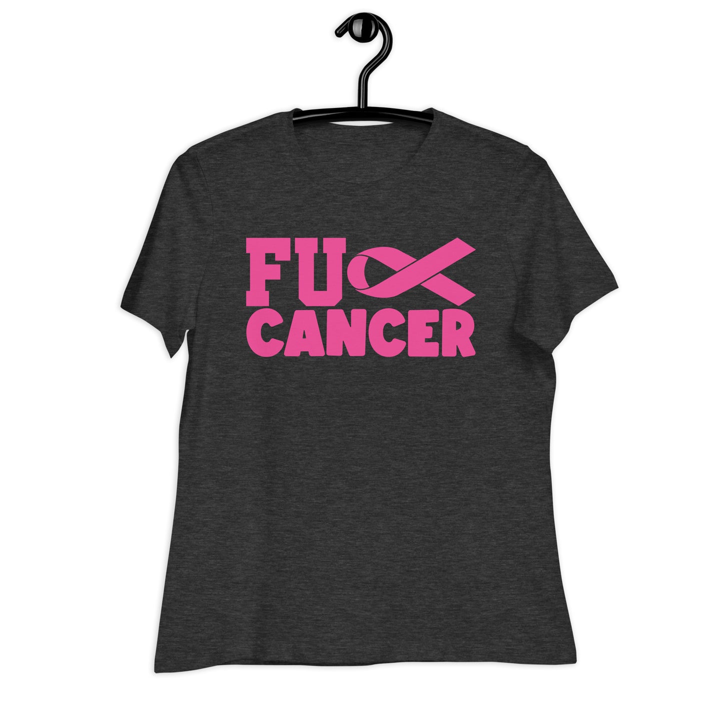 Fu** Cancer Breast Cancer Awareness Bella Canvas Women's Relaxed T-Shirt