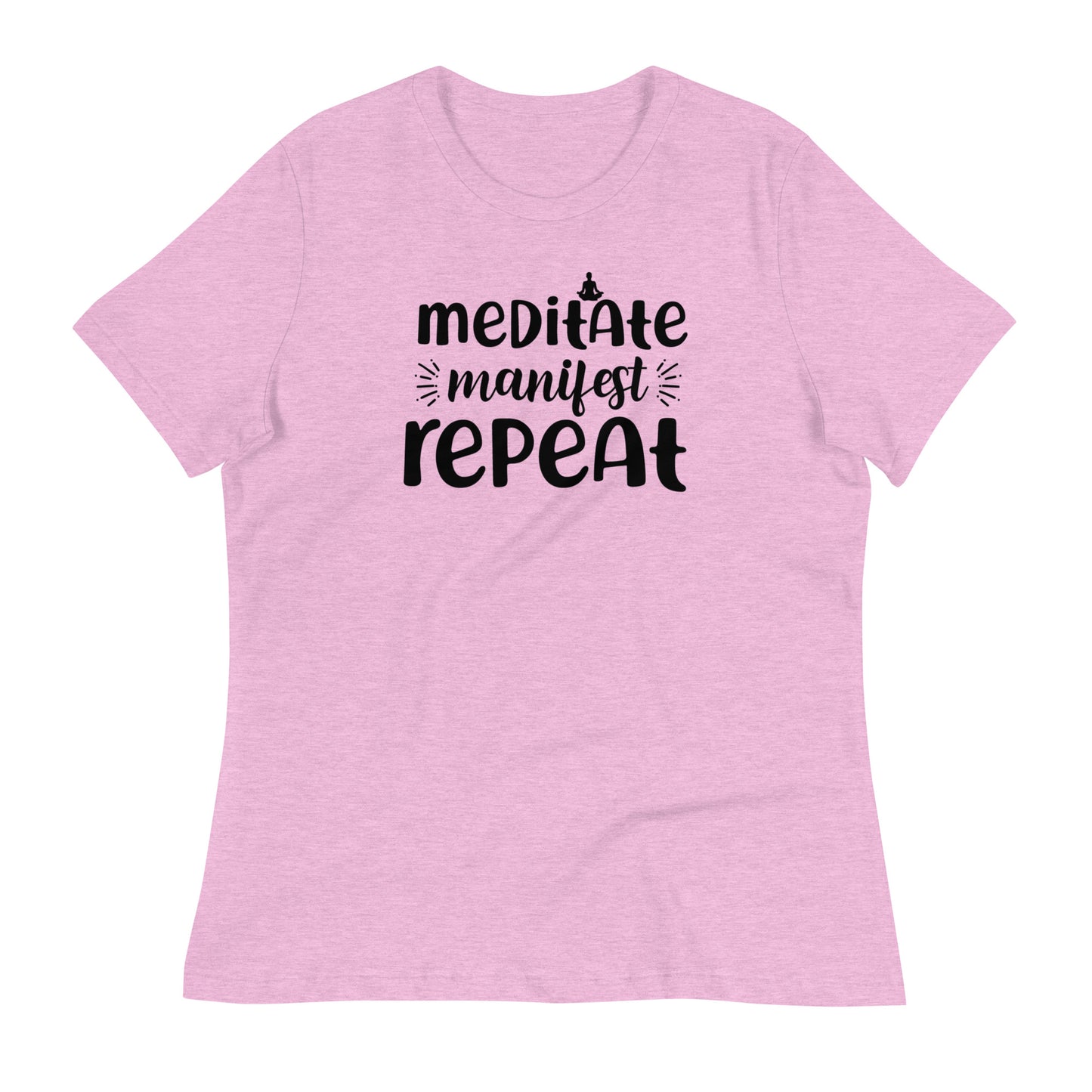 Meditate Manifest Repeat Bella Canvas Relaxed Women's T-Shirt