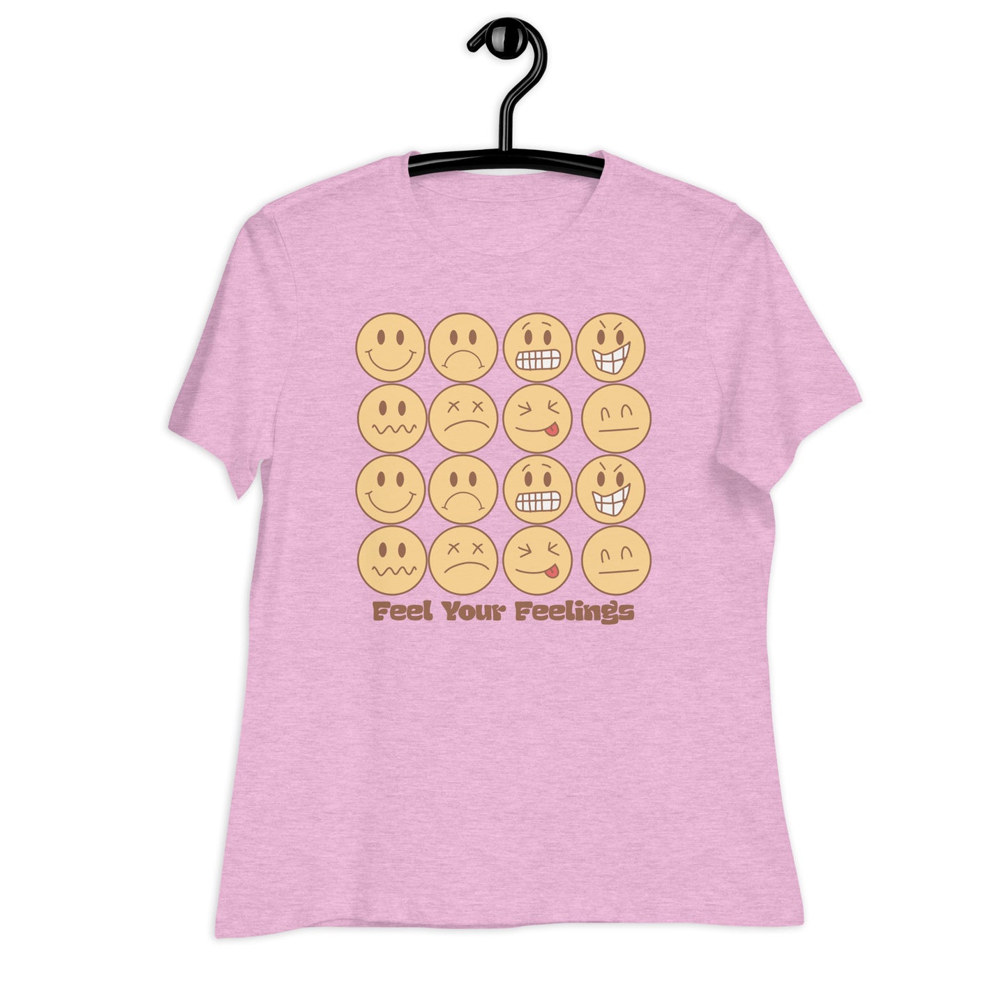 Feel Your Feelings Emojis Bella Canvas Relaxed Women's T-Shirt