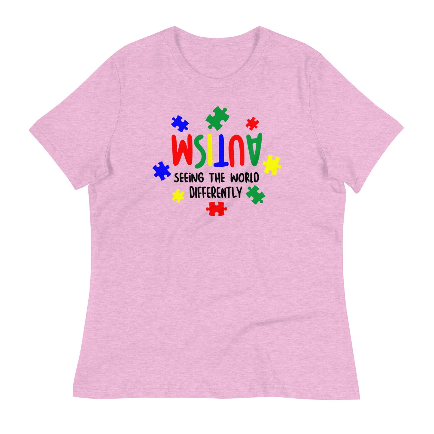 Autism, Seeing the World Differently Bella Canvas Relaxed Women's T-Shirt