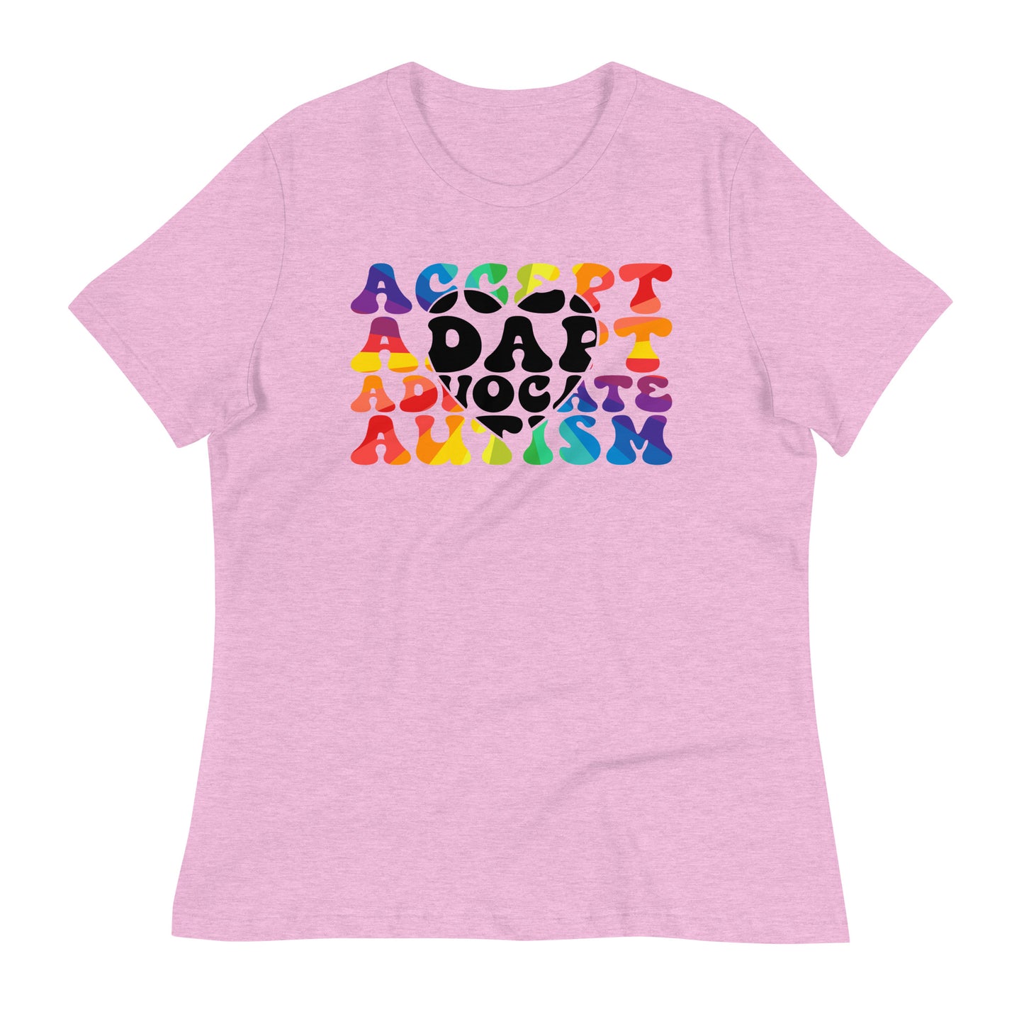 Accept Adapt Advocate Autism Bella Canvas Relaxed Women's T-Shirt