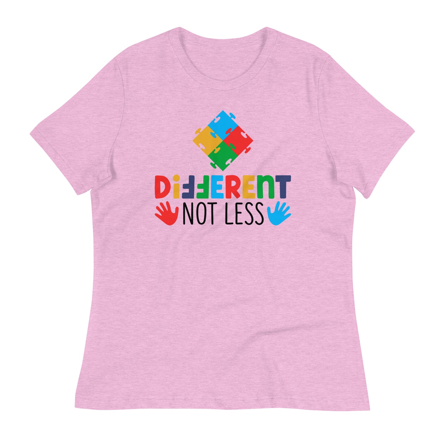 Different Not Less Autism Acceptance Bella Canvas Relaxed Women's T-Shirt
